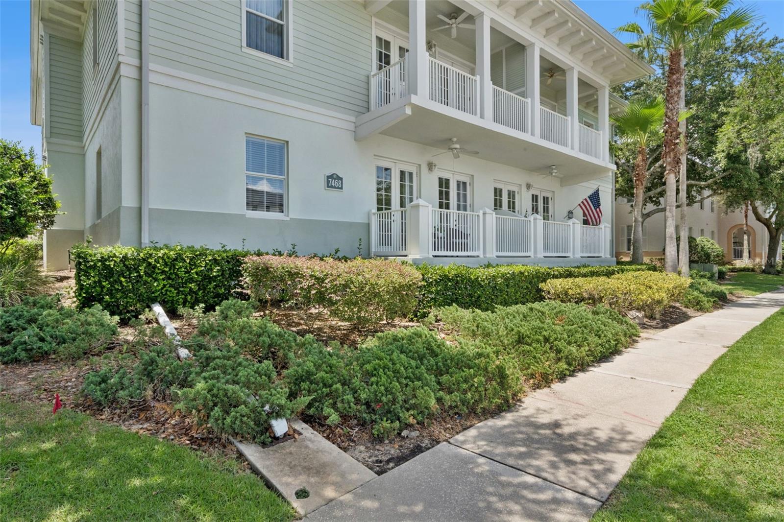 Welcome to this sun-filled, modern-style 3-bedroom condo in the highly desirable gated Reunion Resort at the Terraces, just minutes from Disney! Thoughtfully updated and designed for comfort with a little Disney magic, this first-floor living oasis offers the perfect blend of the resort living and everyday ease. Inside the front door, you are greeted with the beautiful Cinderella castle, and themed guest book. The open living and dining area is bright and welcoming, featuring Carl and Ellie from the movie Up, a modern aesthetic, and 2 sets of french glass doors that open to a private covered porch/balcony with a ceiling fan. Enjoy a direct view of the beautiful, peaceful resort golf course - ideal for morning coffee or evening relaxation. Enjoy cooking with Remmy in the Ratatouille themed kitchen, with stainless steel appliances, granite countertops, and a breakfast bar that makes casual dining effortless.  Retreat to the Beauty and the Beast themed king bed suite, complete with a walk-in closet, digitally locked owners closet, and double sink bathroom with its own linen closet.  The additional bedrooms offer flexibility for family, guests, or a home office.  The floor-to-ceiling, Zootopia-themed, complete room mural, queen bedroom would make the coolest kids room or guest room with your favorite characters hand-drawn and painted on the walls!  A cheerful Mickey and Minnie themed twin bedroom adds character and charm, perfect for little ones. Additional highlights include the in-unit Cinderella themed laundry, fast Wi-Fi, easy parking, and modern living space designed for low-maintenance living. Step outside and enjoy being just moments from the Terraces lap pool and 8 other community pools and hot tubs home owners may access, all within the gates of Reunion Resort. This fully furnished condo includes all furniture, bedding, appliances, wall and home decor, electronics, kitchenware, and baby/child amenities. In addition to all of the aforementioned material items, Direct TV, Internet, water, trash are included in the HOA, so you not only experience an all inclusive stay, but an all inclusive purchase! Whether you're looking for a primary residence, vacation home, or investment opportunity, this condo delivers comfort, style, and unbeatable location in one of Central Florida's most sought-after communities.