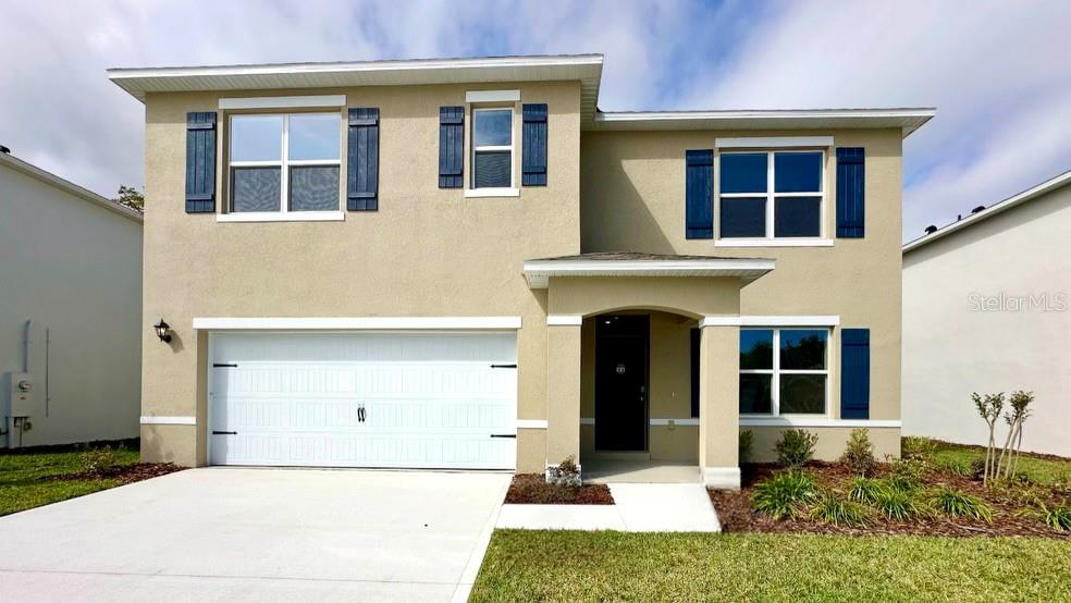 Under Construction. Buena Lago presents the Hayden. This amazing all concrete block construction single-family home features 5 bedrooms and 3 bathrooms optimizing living space with an open concept layout. The kitchen overlooks the dining area and great room, while having a view to the covered lanai outside. Ample windows and a set of sliding glass doors allow lighting into the living area. The well-appointed kitchen features an island with bar seating, beautiful quartz countertops and stainless-steel appliances, making entertaining a breeze. The first floor also features a flex room that provides an area for work or play, a bedroom, and full bathroom. As we head up to the second floor, we are greeted with bedroom one that features an en suite bathroom as well as three additional bedrooms that surround a second living area, a full bathroom, and a laundry area. Like all homes in Buena Lago, the Hayden includes Smart home technology package which allows you to control your home with your smart device while near or away. 

*Photos are of similar model but not that of exact house. Pictures, photographs, colors, features, and sizes are for illustration purposes only and will vary from the homes as built. Home and community information including pricing, included features, terms, availability and amenities are subject to change and prior sale at any time without notice or obligation. Please note that no representations or warranties are made regarding school districts or school assignments; you should conduct your own investigation regarding current and future schools and school boundaries.*