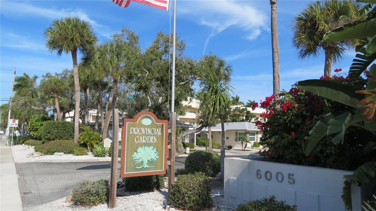 Perfect Snowbird Getaway!  Mid Siesta Key, highly sought after, free-standing villa with it’s own private courtyard front, side and rear.  Maintenance Free condo lifestyle that feels like a single family home.   Situated in Provincial Gardens on a lushly landscaped and tree canopied street of only 26 units offering old Florida charm. This updated, Turnkey Furnished 2 bedroom + Den, 2 bath offers 1400sf.  Spacious owner’s suite features a private patio; wall of closets; and ensuite bath.  The updated kitchen offers abundance of cabinets and counterspace & newer appliances. The open floor plan offers tile floors throughout; abundance of sliding glass doors opening to your surrounding private courtyard; Florida room; updated baths; Full Size washer/dryer utility closet; new hot water heater 2023; New roof 2023; & Storage Shed 10x6.  The crown jewel of this community is the enormous Bay front park with spacious paver patio where owners and their guests enjoy exquisite sunrises and picturesque sunsets while watching the dolphins, manatees, birds and boaters play in the intracoastal waterway. In addition, there is a new seawall, day dock with canoe/kayak launch, and plenty of room to try your luck at fishing.  In addition, owners enjoy deeded beach access; beach chair usage; and jr. Olympic heated pool across the street at the Aloha Kai Community.  It is also comforting to note that this community sustained no water damage from any recent hurricanes.  This Beach to Bay Retreat is ready as a rental or personal winter getaway for you, your family and friends.  This mid-key location is an easy Breeze Bus or Froggy Hop ride to Siesta Key Village; Tennis Courts; Public Beach; Grocery; and abundance of restaurants.  Don't delay; these units are rarely available and sell fast.