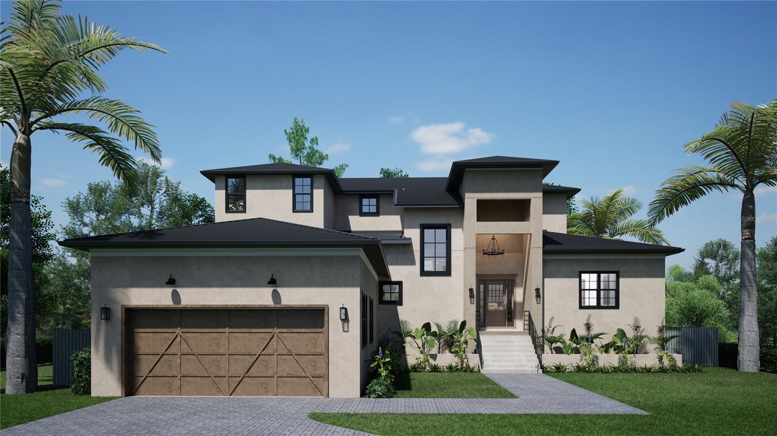 Under Construction. Spectacular New Construction Home with First Floor Primary Suite is just steps to Bayshore. Designed with the latest features of contemporary Florida living, this new home currently under construction has an estimated delivery date of 1st quarter 2025. The home offers 4415 square feet of interior space, with 5 bedrooms and additional flex spaces that can be used as office/study, hobby, gym or other special options as the homeowner desires.  This inviting residence at 2911 Coachman has 4 full and 2 half baths and a separate laundry room.  All modern conveniences are included, and the kitchen features top of the line Thermador appliances which include 48" Built-in refrigerator, double wall oven and 36" gas cooktop.  The kitchen also provides premium Level 7 countertops and  American-made solid maple cabinetry of the highest quality with dove tail full extension soft close drawers.  The exterior includes full tile roofing with extended warranty.  A professionally landscaped property along with an in-ground pool and expansive deck--topped off with an outdoor kitchen with BBQ grilling station--will assure you never miss out on living a grand life in this new construction home. The Single car lift provides additional in garage parking with raised car option creating a instant 3 car garage. Beautiful paver driveway included. Call now for your detailed Distinct Homes of FL Feature Sheet.