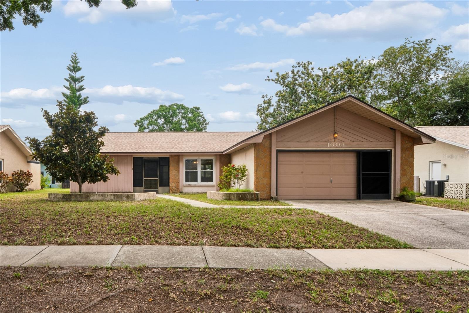 Great opportunity awaits the discerning buyer who can visualize the creation of their own personalizations in their new home.  Fresh paint and new flooring alone will transform this property into a home!  And the most expensive ticket items - roof and A/C -  are already taken care of for you!  Roof is from July 2023 ad HVAC system is from May 2024!  Don't let cosmetics keep you from making a smart investment!  Especially since the seller graciously priced the home below retail value so you can do so without over improving for the neighborhood.  This is a 2 bed, 2 bath split design home with 2 living areas and a huge, covered rear porch.  Your home sits in an "X" flood zone, so flood insurance is optional but not required.  Highland Lakes is in Palm Harbor’s premier 55+ golf community where residents enjoy an unparalleled country club lifestyle for a fraction of the cost.  You will love this vibrant, amenity rich and golf cart friendly community offering free and unlimited golf on 3 private 9 hole courses, a temperature controlled pool at the main clubhouse, many social events and entertainment, countless clubs, fitness classes, tennis and pickleball courts, shuffleboard, bocce ball, walking paths, ceramics and woodworking facilities and more. Additionally, there is also a lakefront clubhouse featuring another pool, pontoon boats, fishing deck, and free RV/boat storage. All of this for only $164 a month HOA fee!  And your new home is literally 5 doors away from the main clubhouse, so you can walk, bike, or hop in your golf cart to embrace all of these amazing new adventures on a daily basis!  You'll also come to appreciate the easy access to award winning Gulf Beaches, dining, shopping, banking, medical facilities, and two international airports both within a 30 minute drive.  Make this your next year round residence or a truly memorable vacation home until you're ready to retire and start living every day as if you're on a permanent vacation!  Call to schedule your showing today!  Information contained herein and room measurements are to be verified by buyer.