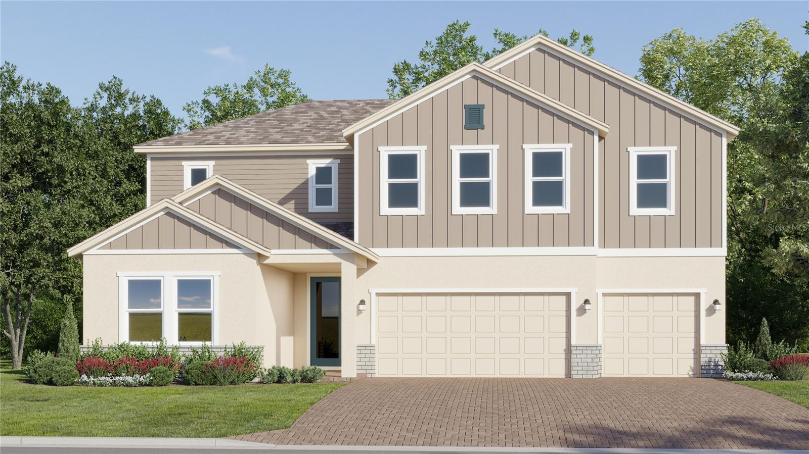 Under Construction. Welcome to the upscale two-story Symphony! There is a first-floor owner’s suite that offers a comfortable retreat with a full bathroom and walk-in closet. Near the front of the home off the foyer are a secondary bedroom and a flex space, ideal as an office or studio. An open-concept floorplan with easy access to a covered patio encourages simple indoor-outdoor living and entertaining. Three additional secondary bedrooms can be found on the second floor near a shared living space in the loft. Every home comes with Lennar’s Everything’s Included® promise, which includes all appliances as well as quartz countertops, blinds, and more in the price of your home. Springhead Lakes in Bridgewalk is one of the most anticipated new communities. At Bridgewalk, families can take advantage of the glorious resort-style swimming pool, extravagant clubhouse, with a state-of-the-art fitness center, playground, basketball & volleyball courts along with close proximity to Lake Ajay! What are you waiting for? Call and make an appt today.