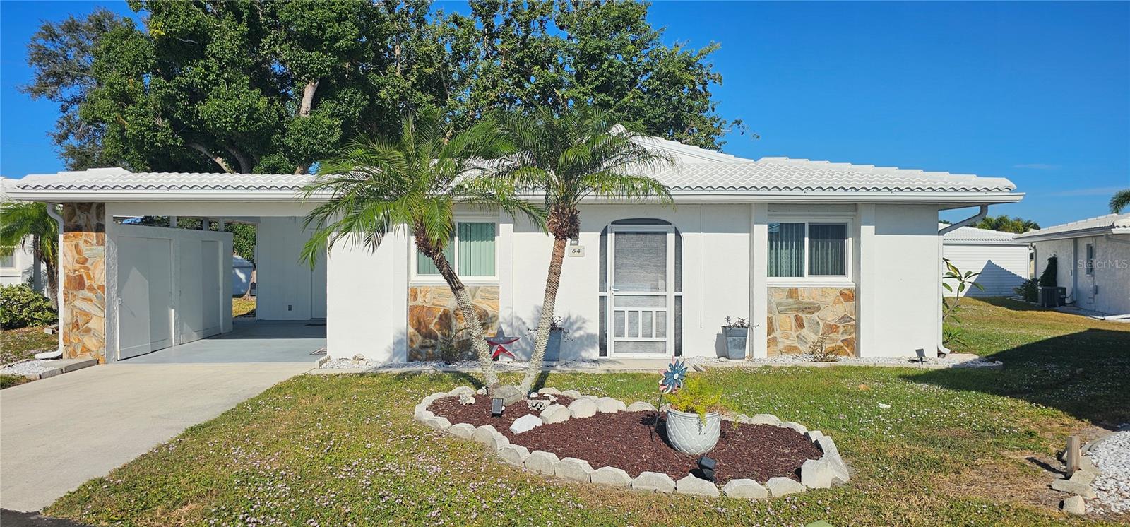Welcome to your slice of paradise in Venice Florida! This well-maintained 2-bedroom, 2-bathroom villa offers coastal living at its finest — with modern updates, abundant storage, and an unbeatable location near Sarasota County’s stunning beaches and parks. Step inside to find a spacious open layout designed for comfort and style. A brand-new roof provides peace of mind for years to come. You’ll love the convenience of your covered carport and a large laundry room with ample space for organization and storage.  The community has 2 pools, a hot tub, a clubhouse, library, fitness center, and shuffleboard. Enjoy the Florida lifestyle with shopping, dining, and entertainment just minutes away — plus easy access to Manasota Beach, Venice Beach, Casperson Beach, Nokomis Beach, and the scenic parks that make this area a coastal gem. Whether you’re seeking a vacation getaway, a year-round residence, or a smart investment property, this villa delivers the perfect blend of value, comfort, and location.