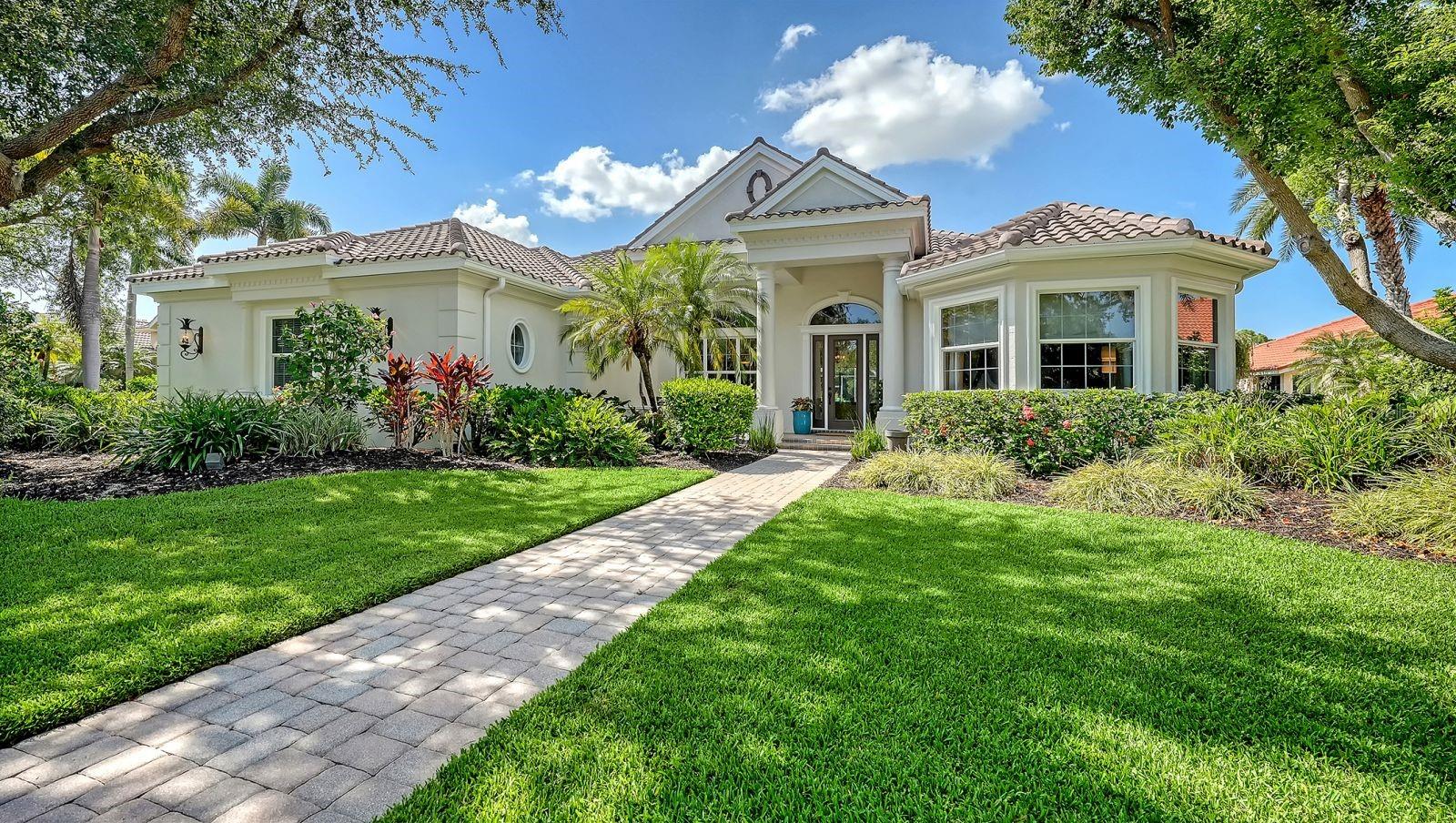 Luxurious estate home custom built by Todd Johnston Homes in the executive neighborhood of Silver Oak on Palmer Ranch. Nearly 4,000 sq. ft. under air on one floor. Located on an extremely private lot backed by acres of protected preserve & pond views with protected preserve across the  street from front entrance. Brand new roof in 2024. Freshly painted recently inside & out. This custom home features 4 bedrooms one of which is a large guest suite with private bathroom & entrance. Over size den/office which could serve as a bonus room 16x25 &. 3.5 baths. Custom details  include stone/gas fireplace in living room, brick pattern tile floors in main living areas. Soaring ceilings & crown molding with central vacuum. Full outdoor kitchen, heated pool & spa overlooking total privacy (no road noise). Side entry 3 car garage. Gourmet kitchen with sub zero frig, upgraded stainless steel appliances, center island & built in oven with gas range. Pride of ownership throughout. Located in the heart of Palmer Ranch near shopping, Legacy Bike Trail, short distance to world famous Siesta Key Beach. No flood insurance required. Largest home in Silver Oak one one floor!