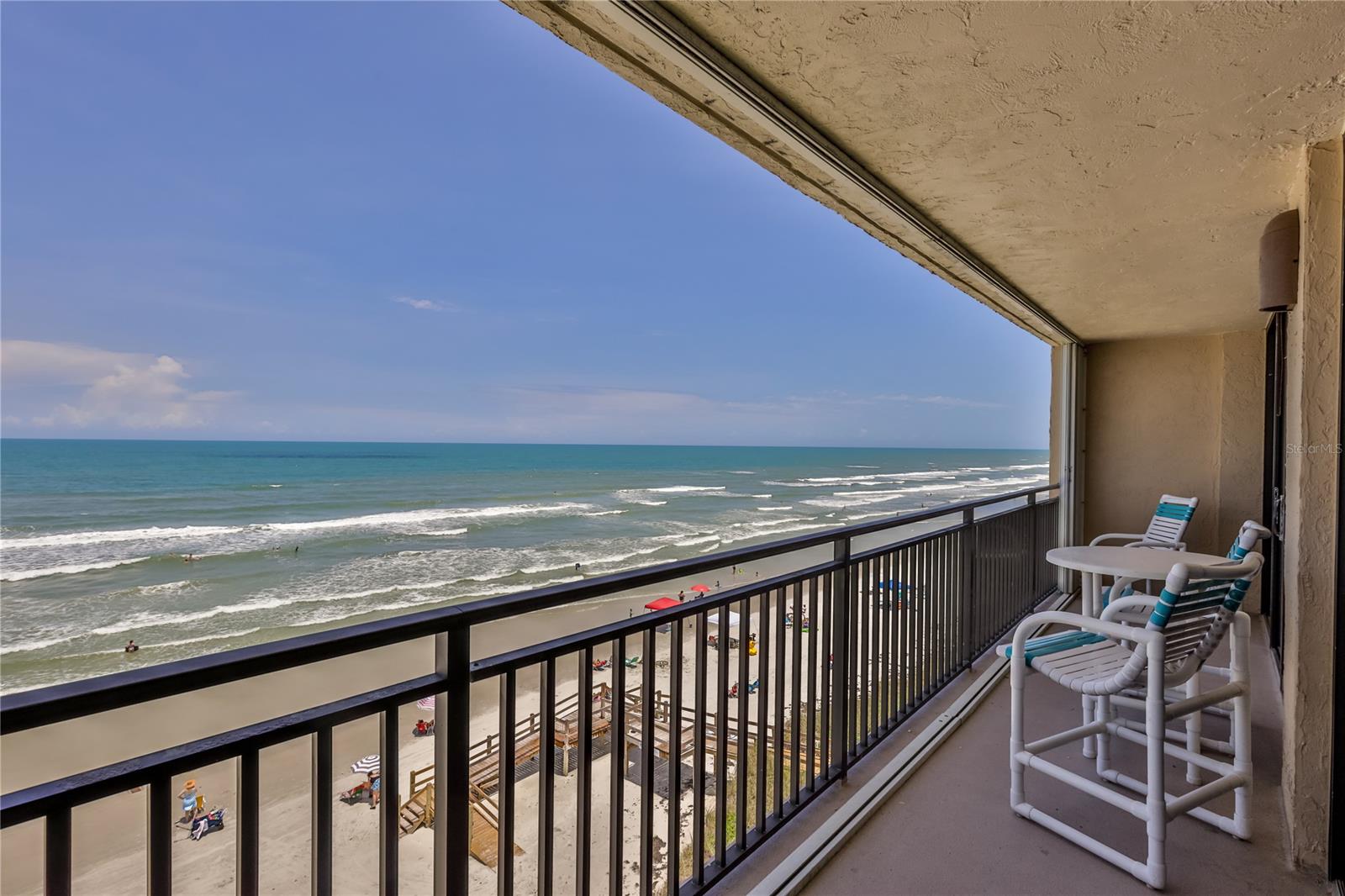Stunning remodeled DIRECT OCEAN FRONT condo now available at MOONTIDE. Take in your views from 5th floor balcony and you will wonder what took you so long to get here! This spacious 2bed/2bath condo is turnkey! Most furnishings are from Pottery Barn and local boutiques in NSB. The floors have ceramic tile, kitchen countertops are quartz and the bathrooms counters are granite. This condo won't last! Close to shops and restaurants and located on the no drive beach in New Smyrna Beaches. 2 underground parking spaces come with this unit! SOLD FURNISHED.
All measurements are approximates and should be verified by interested persons. ;Water: City