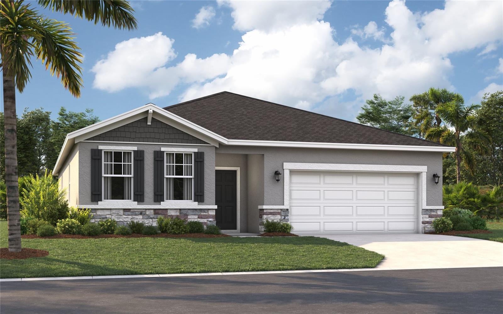 One or more photo(s) has been virtually staged. Nestled in the heart of Eustis and just a short drive from downtown Mount Dora, Hidden Cove offers easy access to a variety of shopping, dining, and entertainment options. This quiet, tucked-away neighborhood is surrounded by the stunning beauty of multiple lakes, including Lake Eustis—the centerpiece of the Harris Chain of Lakes—and West Crooked Lake, right in your backyard. With numerous parks and golf courses nearby, you'll never run out of outdoor recreation opportunities. At Hidden Cove, enjoy the perfect balance of living in a private neighborhood near peaceful lakes, quaint downtowns and many local attractions.
The Webber is a spacious 2,210 square feet single-story home featuring four bedrooms and three bathrooms. The kitchen overlooks the dining and living room, while the outdoor patio off the great room provides plenty of natural light throughout the main living area. Tucked away in the front of the home is second bedroom with an ensuite bathroom - perfect for guests! Featuring a spacious primary suite at the rear of the home and three additional bedrooms, the Webber offers comfort and flexibility for a variety of lifestyles. *Photos are from a similar home.
