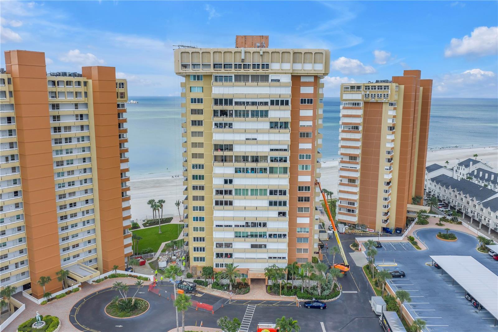 Wow! Unparalleled views from the 20th floor! Spectacular spot to enjoy a panorama of the best sights this location has to offer! Watch boats go by on the Intracoastal and Gulf. Relax gazing at the distant cityscapes & night lights. And catch views of the sunrise and sunset... all from your private balcony that runs the full length of the condo and has access from livingroom and bedroom! The primary bedroom is large and offers space for additional seating or desk area. Lots of closet space and additional storage one floor up. This community offers resort living at its best! Around the clock gated security. Heated beachfront pool overlooking the Gulf. Awesome outdoor BBQ area and tower 2 gets use of the gas and charcoal grills. The clubhouse is in the process of being renovated and will feature a fully equipped fitness center, dressing rooms, showers, a media/banquet room, a library, a card room, and a billiard room. Cable included with several prime stations. Milestone and reserve studies have been completed, and all assessments have been paid! Unit is being sold with furnishings. Buyer to verify measurements and condo policies.