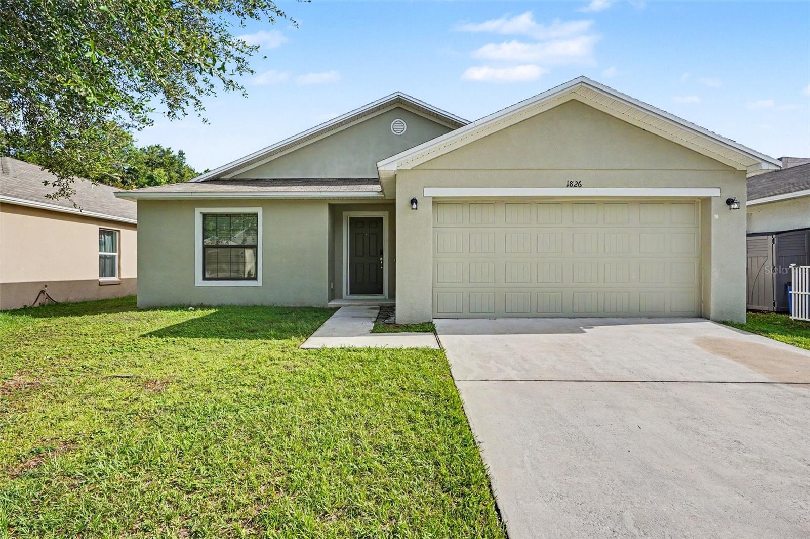 Come and make this move-in ready three-bedroom, two-bathroom home your own in Central Pointe! The interior features two spacious living areas with vaulted ceilings and plenty of natural light, creating an airy atmosphere. The main living areas flow seamlessly with the kitchen and dining area, perfect for everyday living and entertaining. The primary bedroom offers ample storage space with a large walk-in closet and beautifully updated ensuite with large soaking tub and walk-in shower. Step outside to enjoy the privacy of a fully fenced-in backyard that overlooks serene waterfront views. Conveniently located near shopping, restaurants, schools, and medical facilities, this home also provides quick access to major highways for an easy commute to Tampa or Orlando. Schedule your private showing today!