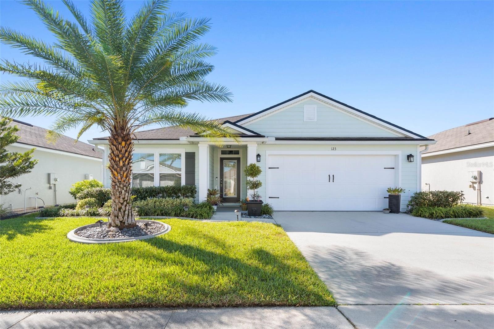MODERN AFFORDABLE LUXURY ON THE GOLF COURSE can be yours! Built in 2018 this Grand Reserve Community Home features 3/2 and 1726 living sqft. The kitchen includes stainless appliances, NATURAL GAS RANGE, a center island and beautiful GRANITE countertops. One of the highlights of living in this home is the backyard. Stepping outside, you find yourself on a private patio that opens up to the 17TH FAIRWAY AT GRAND RESERVE perfect for relaxing while taking in the picturesque views. The home was recently painted which blends nicely with the modern laminate floors. The garage floors have epoxy and there is a WATER SOFTENER SYSTEM included! LOW HOA FEES $56 PER YEAR includes access to ‘THE ISLAND CLUB’ the resort style amenity center featuring an OLYMPIC SIZE POOL, covered pavilion, PICKLEBALL, fitness center and fire pit with a fishing dock. Grand Reserve is centrally located near major highways for commuters, shopping, schools and the BEACH is only 6 miles away!! No need to wait to build! Schedule your showing today!