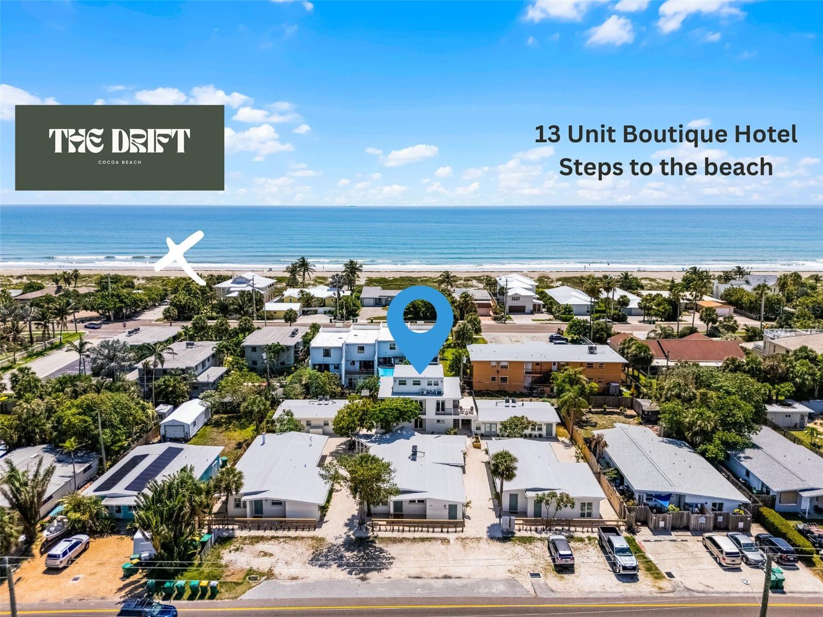 Listed $855,000 below appraised value. 9.93% cap rate. Owning a short-term rental may offer access to tax strategies such as bonus depreciation and cost segregation. Bonus depreciation, which is currently available at 100% for qualifying property placed in service in 2025, May offer significant tax advantages. Speak with your tax advisor to explore how these options might benefit your investment. Listed below appraised value. The Drift is a fully renovated boutique short term rental complex located in the heart of Cocoa Beach, just a short walk to the surf and downtown. With 13 beautifully upgraded units, including both one-bedroom and two-bedroom options, The Drift offers a blend of modern amenities and coastal charm. This turnkey property is an ideal investment, offering strong cash flow potential and a highly desirable location. Selling with turn key ability: property management, revenue management, guest experience management, online travel agencies set up, direct booking website, google/apple business maps transferable, accounts/reviews transferable, returning guests, group booking contracts in place, central IT hub, City of Cocoa Beach and State of Florida licenses and qualified. Portfolio available: “The Juni” a 7 unit boutique motel a block away.. 402 S Orlando Ave Cocoa Beach FL.