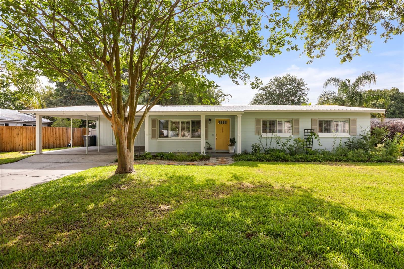 Welcome to this stylishly renovated ranch-style pool home in Kenilworth Shores, a special Winter Park neighborhood known for its connected community, central location, and easy access to everything people love about Winter Park. This beautifully renovated 3-bedroom, 2-bath home sits on nearly a quarter-acre lot and offers the perfect blend of style, comfort, and outdoor living. Step inside and you'll immediately feel the warmth of the home. The renovated kitchen is truly the heart of the space, beautifully designed with stylish tile backsplash, stainless steel appliances, mission style cabinetry, bar seating, and an additional coffee or wine bar area that makes the space feel both functional and elevated. Open to the living room, the kitchen creates an easy flow for everyday living and entertaining. The home has been thoughtfully updated throughout with new flooring, plantation shutters, renovated bathrooms, and designer touches that give the home a fresh, modern feel while still keeping all the charm of a classic Winter Park ranch. A dining room along the back of the home offers views of the yard and access to the covered lanai and custom pergola overlooking the pool. This is truly a backyard retreat! The sparkling pool is surrounded by pavers, lush landscaping, bamboo for privacy, and a fully fenced yard. The covered lanai and custom pergola create the perfect setting for morning coffee, quiet evenings, or hosting friends by the pool. This is the kind of backyard that makes Florida living feel easy. A large storage area and laundry room provide extra space for bikes and yard tools just off the carport. The bedrooms are tucked together along the hall, with the primary bedroom positioned on the back of the home for privacy, with an additional bathroom featuring an updated vanity and shower and a door to the pool area. The additional bedrooms share the hall bathroom with stylish modern updates including all new tile, a frameless glass shower, vanity, and fixtures. The thoughtfully designed spaces feel modern while also remaining timeless and classic. Other notable additions over the years include a metal roof, irrigation on well, lush landscaping, and a refinished pool with tile surround. The 2-car carport provides plenty of covered parking for rainy days! Located in the City of Winter Park, this home offers incredible access to Park Avenue shopping and dining, Audubon Park with Michelin-star restaurants and local favorites, Sprouts Market, Lake Baldwin Dog Park, nearby parks, coffee shops, boutiques, and more. Zoned for Brookshire Elementary, Glenridge Middle, and Winter Park High. Cady Way Park is nearby with a community pool, baseball fields, a playground, pickleball courts, and miles of recreational and bike trails. Style, location, privacy, sparkling pool! This Winter Park home checks all the boxes. Schedule your private showing today!