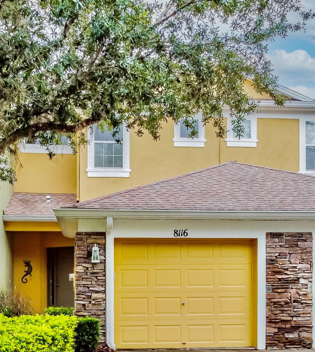 Amazing community and location! This well maintained 2 bedroom, 2.5 bath, 1 car garage townhome is located the 24 hour gated Stone Ridge Preserve Community of West Meadows in New Tampa. Open floorplan on the main level with a half bath, large living space and a dining space with a slider out to a covered patio. This townhome backs up to the preserve for privacy and when you walk out the front you have a beautiful pond view. You can easily walk to the community amenities which includes West Meadows Community Pool with 2 story water slide, tennis courts, pickleball courts, playground, dog parks, fitness room with biking and walking paths. Centrally located within minutes to I-75, shopping, restaurants, Florida Hospitals, Wiregrass mall, and new outlet mall.