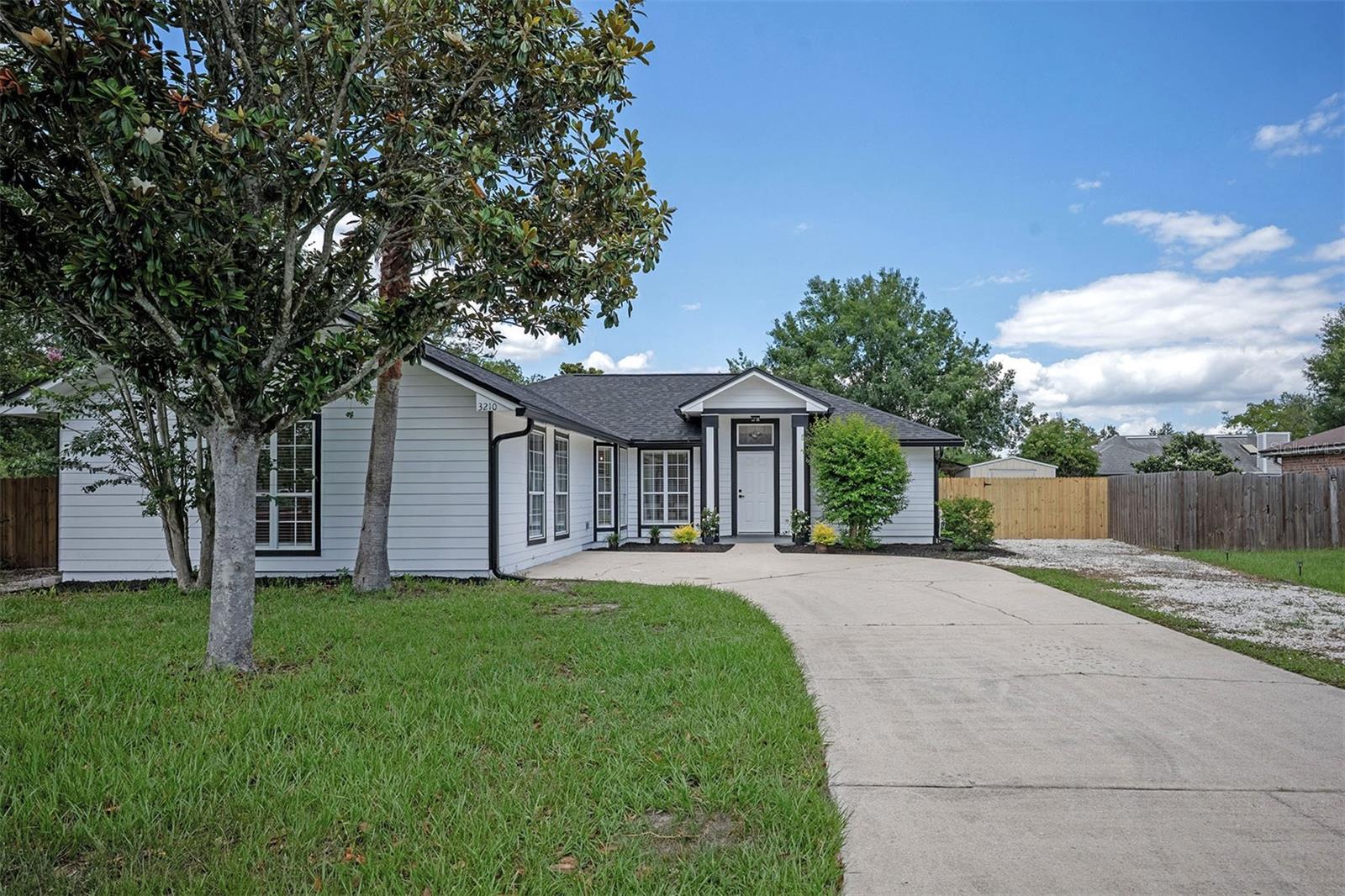 Move-In Ready & Fully Renovated!
Welcome to 3210 Sarahs Ct, Green Cove Springs, FL 32043 — a beautifully updated 4-bedroom, 2-bathroom home featuring modern finishes and thoughtful upgrades throughout. Step inside to discover an open and inviting floor plan with stylish luxury vinyl plank flooring in the main living areas and bedrooms, complemented by elegant tile flooring in both bathrooms.
The stunning kitchen showcases beautiful white cabinetry, quartz countertops, and a full suite of brand-new stainless steel appliances, creating the perfect space for cooking and entertaining. The spacious living and dining areas offer abundant natural light and a comfortable flow for everyday living.
The primary suite features a beautifully updated bathroom, while three additional bedrooms provide flexibility for family, guests, or a home office. A dedicated laundry room adds convenience and extra storage space.
Major system updates provide peace of mind, including a new roof (2026) and new A/C system (2025).