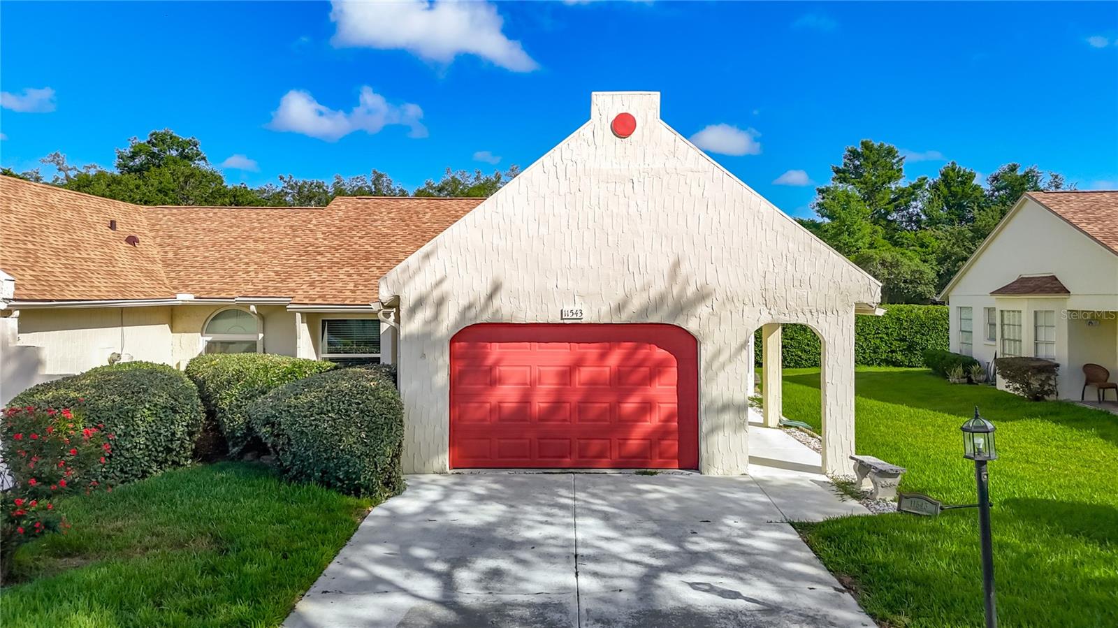 Welcome to this charming, condo nestled in the desirable 55+ Capri Village section of Timber Oaks. Enjoy peace of mind with impressive upgrades such as a roof (2022, maintained by HOA), AC (2015), Hurricane windows (2019), Hurricane rated garage door (2019), epoxy garage floors, a tankless water heater and tile flooring. The eat-in kitchen is a chef’s delight, featuring stylish tile backsplash, and stainless-steel appliances. The warm and inviting living room offers a comfortable space for relaxing or entertaining guests. This split bedroom plan provides privacy, with the spacious master suite boasting a walk-in closet and a master bath with a walk-in sit-down tub. The second bedroom is generously sized and also includes a walk-in closet, perfect for guests or extra storage. A full second bath adds convenience for visitors. Step outside to a small back patio where you can enjoy your morning coffee or unwind in the evenings. Located in a vibrant community with amenities tailored for active adults, this villa combines modern upgrades with comfort and style. Don’t miss your chance to live in Timber Oaks’ Capri Village—schedule your showing today! HOA fee covers building exterior maintenance, all exterior grounds, building insurance, roof, escrow, cable/internet, pest control. Master fee covers pool, clubhouse, tennis courts, bocce ball court, shuffleboard. This home has been well maintained and move-in ready. Minutes from US 19 and Close to the Suncoast parkway for quick access to the airport, Tampa, Clearwater and St. Pete Beaches (Ranked in the top 5 Beaches in the US), also close to SunWest Park…an outdoor recreation water park, beach, swimming and gorgeous sunsets, Homosassa Springs, the famous Weeki Wachee live mermaids and Tarpon Springs Sponge Docks. Short drive to beautiful downtown New Port Richey…a historic Rivertown community in north Tampa Bay with award-winning restaurants, shops, bars, and breweries. Natural amenities like Sims Park, the Cotee River, and James E. Grey Preserve are waiting to be explored.