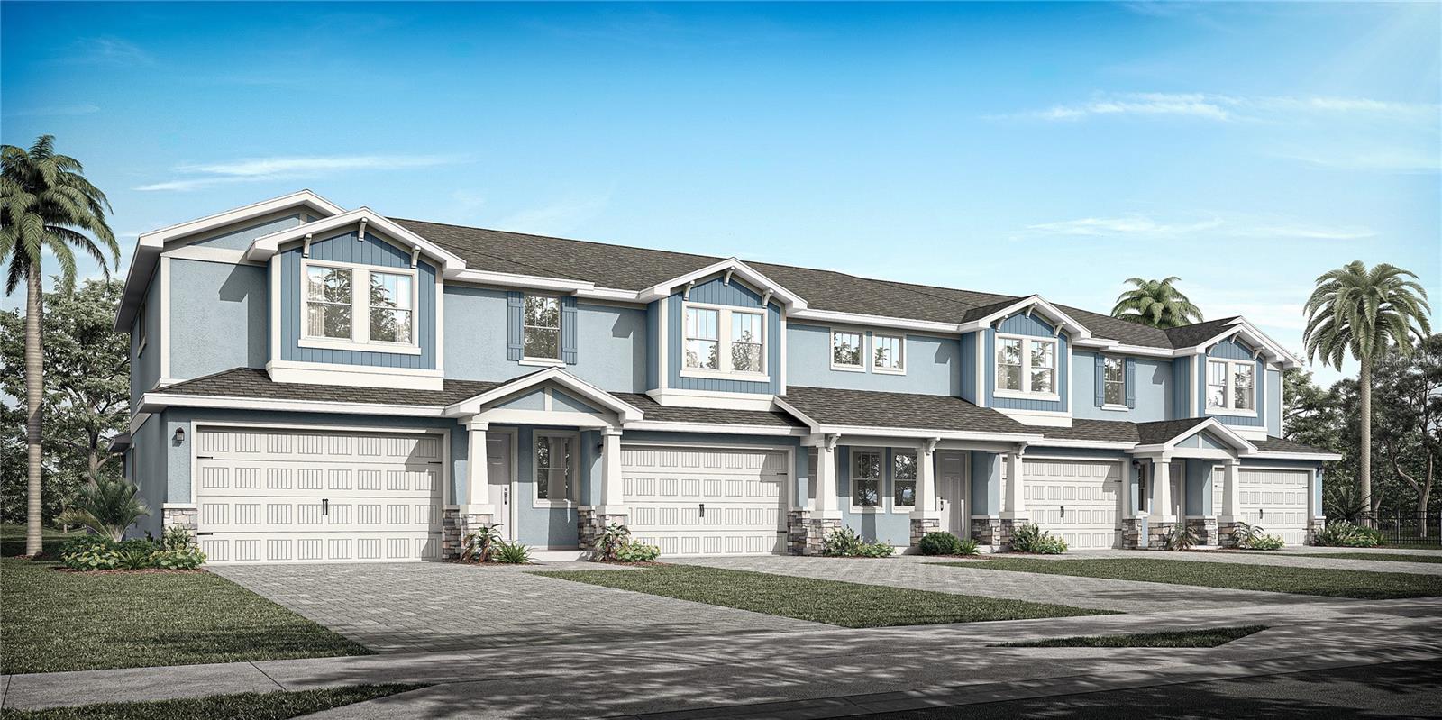 Under Construction. Location! Location! Fabulous Countryside location! Brand new construction presented by premier builder DiGiovanni Homes! Luxury living in the heart of the Countryside area of Clearwater. Prime location! Be the first to live in this magnificent townhome in the new, gated community of Summerset Villas. Low HOA, community pool, pet friendly and not in a flood zone! Loaded with standard luxury features. The fabulous ‘Heron’ floor plan brings open concept to its 2,250 sq.ft. with 4 bedrooms, 3.5 baths and a 2-car garage. The layout boasts a desirable main floor primary bedroom with spa-like ensuite bath, walk-in closet, double vanity, walk-in shower and water closet! The kitchen is designed for fine family living and grand entertaining with an island breakfast bar, real wood cabinetry, stainless appliances, designer backsplash and quartz counters as well as beautiful luxury vinyl flooring that is carried into the open great room. And living space is extended to a huge (16’x 6’) covered patio. The first floor also houses a convenient half bath and laundry room. Secondary bedrooms and two additional full baths are upstairs along with a large loft area with endless possibilities. Standard features are lavish and include a flagstone paver driveway, impact windows, shaker style cabinetry, 3.5” colonial trim throughout, tankless gas hot water heater, 12’x24’ tile in bathrooms, luxury vinyl flooring in main living areas and so much more! The exceptional location of this natural gas community is near to all… shopping, restaurants, airports, medical and just a short drive to charming downtown Dunedin as well as the powder white sands of the legendary Gulf beaches.