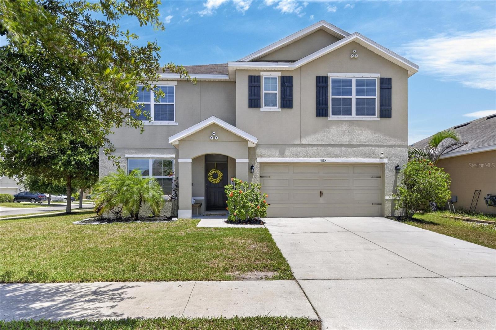 Welcome to this spacious 5-bedroom, 3-bath home in the desirable Carriage Pointe community in Gibsonton with over 2600 sq ft! Featuring an open-concept layout, a modern kitchen with a large island, a first-floor bedroom with a full bathroom, flex space and spacious living room/dining room combination. This home offers the perfect blend of comfort and functionality. Upstairs, you'll find a generous primary suite w/ ensuite bathroom, additional bedrooms, and a flexible living space. Located on a spacious corner lot, with a very spacious back yard, perfect for entertaining!  Enjoy community amenities including a pool, playground, tennis courts, and walking trails, all conveniently located near I-75, shopping, dining, and schools. Don't miss your opportunity to make this beautiful home yours!