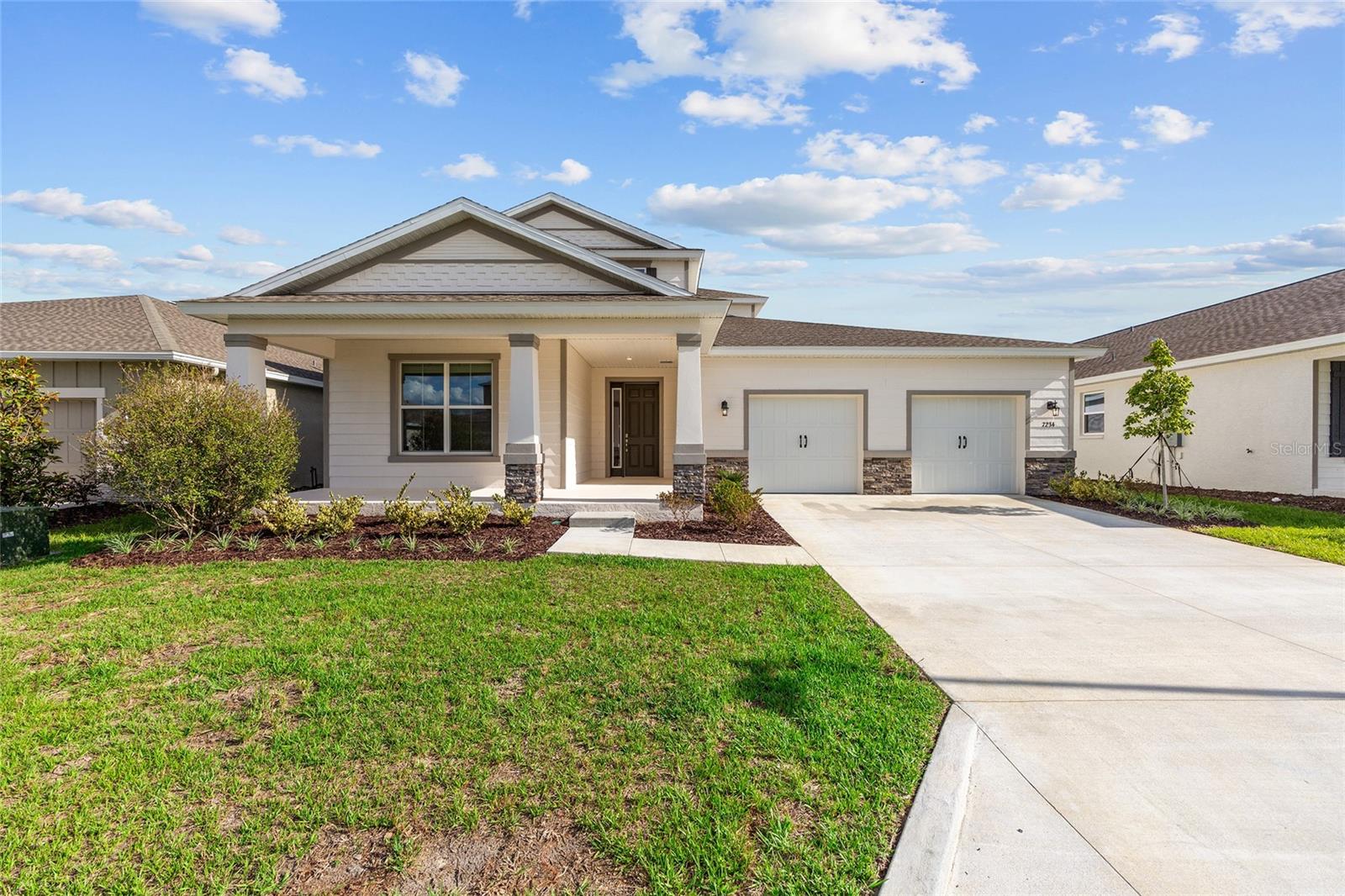 Welcome to the Jasmine, a stunning new construction home in the sought-after Perlino Grove neighborhood of Calesa Township. Offering 2,962 square feet of thoughtfully designed living space, this spacious residence features 4 bedrooms, 3 bathrooms, and a 3-car tandem garage, providing the perfect balance of comfort, style, and functionality.

Designed for modern living, the open-concept floor plan showcases a generous great room that flows effortlessly into the dining area and kitchen, creating an ideal setting for entertaining and everyday gatherings. Large windows fill the home with natural light, enhancing the bright and welcoming atmosphere throughout.

The private owner's suite offers a relaxing retreat with a spacious layout and well-appointed bath, while three additional bedrooms provide flexibility for family, guests, or a home office. Upstairs, a versatile loft creates the perfect space for a media room, game room, study area, or additional living space.

Enjoy Florida living year-round from the covered lanai, perfect for outdoor dining, relaxing, or hosting friends and family. A dedicated laundry suite and abundant storage add convenience to this thoughtfully crafted home.

Located in the vibrant master-planned community of Calesa Township, residents enjoy scenic surroundings, modern amenities, and convenient access to shopping, dining, schools, and outdoor recreation. This beautiful Jasmine model is an exceptional opportunity to enjoy brand-new construction in one of Ocala's premier communities.
