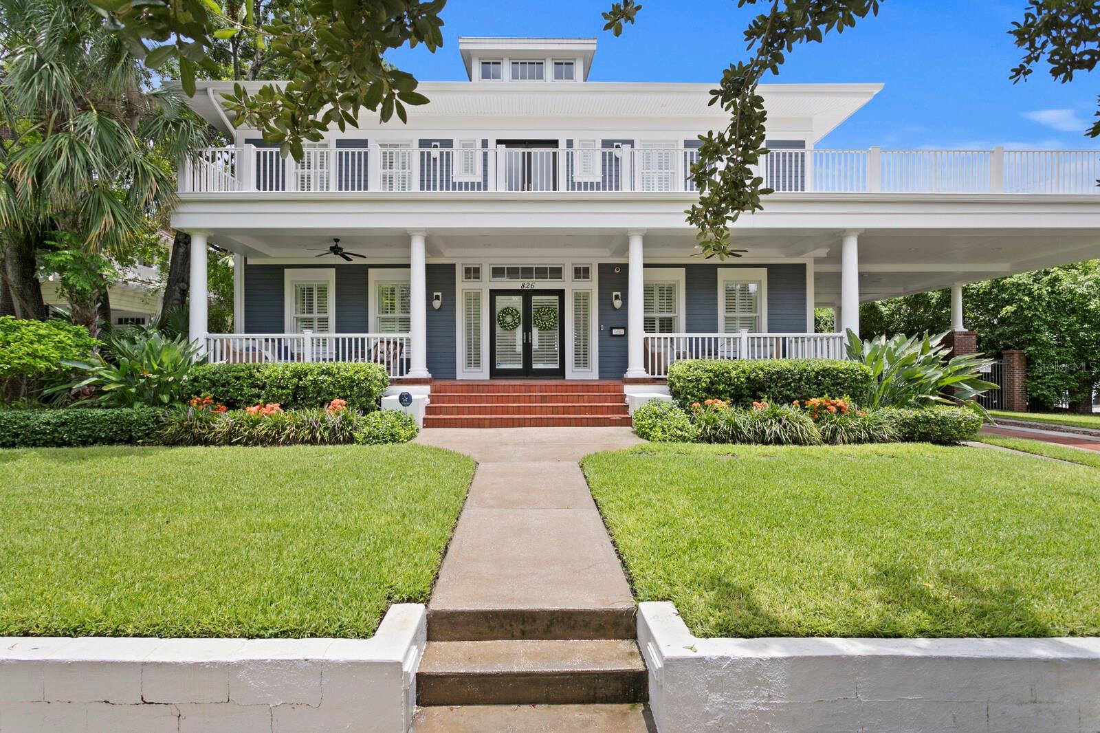 Welcome to 826 S Edison Ave in the prestigious Hyde Park neighborhood of Tampa—a beautifully updated luxury residence just steps from the scenic Bayshore Blvd. Boasting over 5,200 square feet of thoughtfully designed living space, this exquisite home offers five spacious bedrooms, each with an ensuite bathroom, and six and a half bathrooms, providing maximum comfort and privacy. The residence also features a versatile full ADU, ideal for guests or additional income, along with a den, bonus room, loft, and dedicated gym area.

The interior showcases high-end design and craftsmanship, making it perfect for art enthusiasts and those who appreciate refined aesthetics. Rich hardwood floors run throughout the home, complemented by custom closets and built-in cabinetry that maximize storage and organization. The chef’s kitchen, with top-of-the-line appliances and sleek finishes, opens seamlessly to the great room—an ideal setting for entertaining. A cozy fireplace in the formal dining room adds warmth and ambiance.

Set on an oversized lot, the backyard is a true outdoor oasis featuring a stunning pool, outdoor kitchen, full outdoor bathroom, putting green, and covered patio area—perfect for entertaining or relaxing in privacy. Balconies with gorgeous water views provide tranquil outdoor retreats, enhancing the home’s luxurious feel.

Every detail reflects high-end design, with thoughtfully chosen materials, custom millwork, and elegant finishes throughout. The home is equipped with four HVAC units, an instant hot water heater, upgraded ductwork, water softener, and dehumidifier—all recently replaced—ensuring comfort and efficiency. The exterior was completely repainted in 2024, with a new roof and gutters adding to its curb appeal.

Situated on a charming, walkable street, this residence offers a perfect blend of luxury, comfort, and artistic inspiration. The large front porch is an ideal spot for sipping coffee while enjoying one of Hyde Park’s most charming streets. Located just minutes from Tampa’s finest shopping and dining, and zoned for top-rated A schools, including Plant High School, this home truly embodies the best of Tampa living.