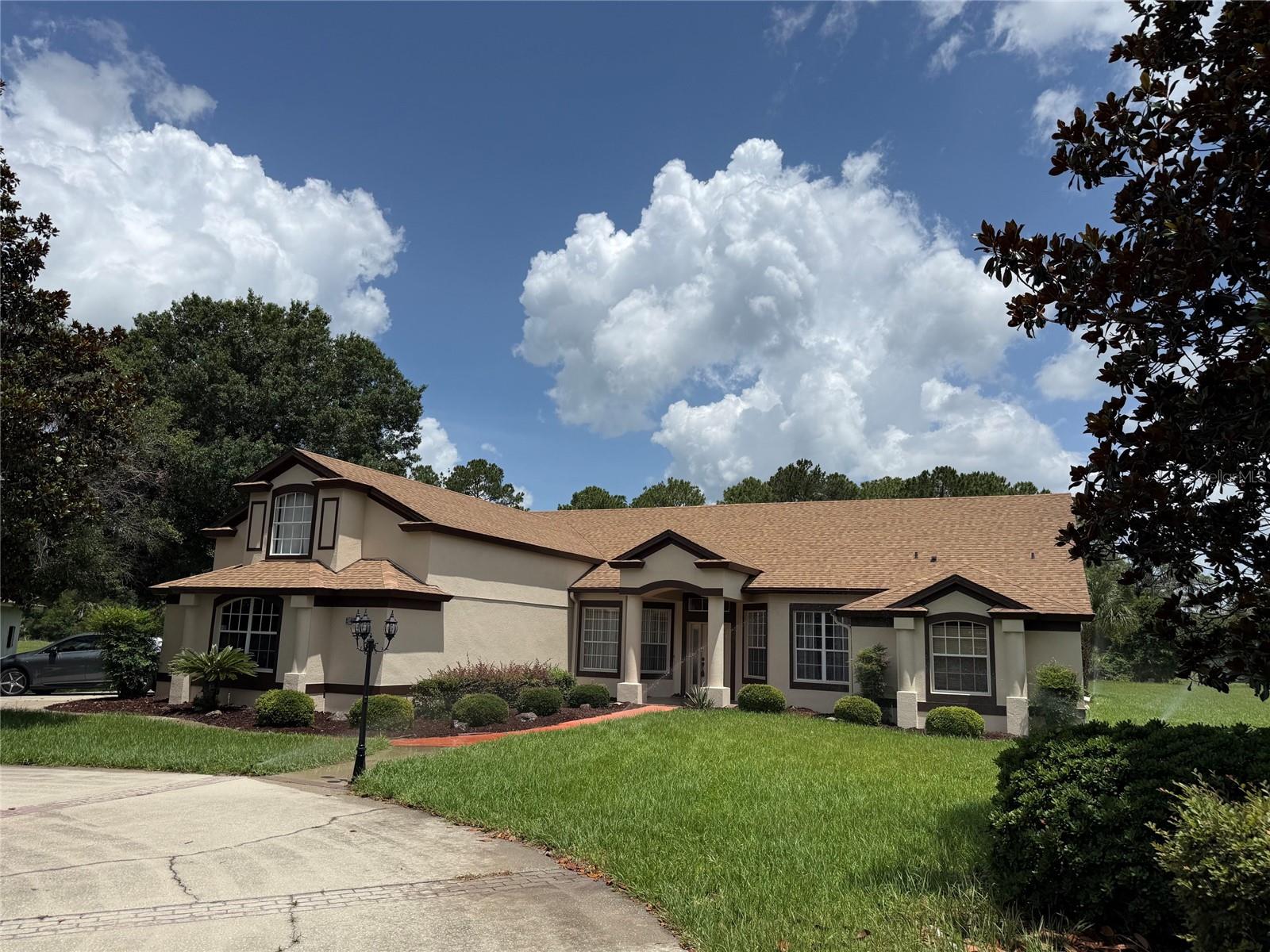 Bring your horses to this very private 5 acre estate with direct access to all the horse trails in the 33000 acre Seminole State Forest. 3912 Sq Ft block home on 5 acres with 4 stall barn including feed and tack room, minutes from 429, I-4 and Seminole Town Center.  Split plan with main bedroom on first floor adjacent to the oversized screened pool. 2 car garage. This home is at the end of a very private road and offers lots of privacy yet very close to many great restaurants and shopping.