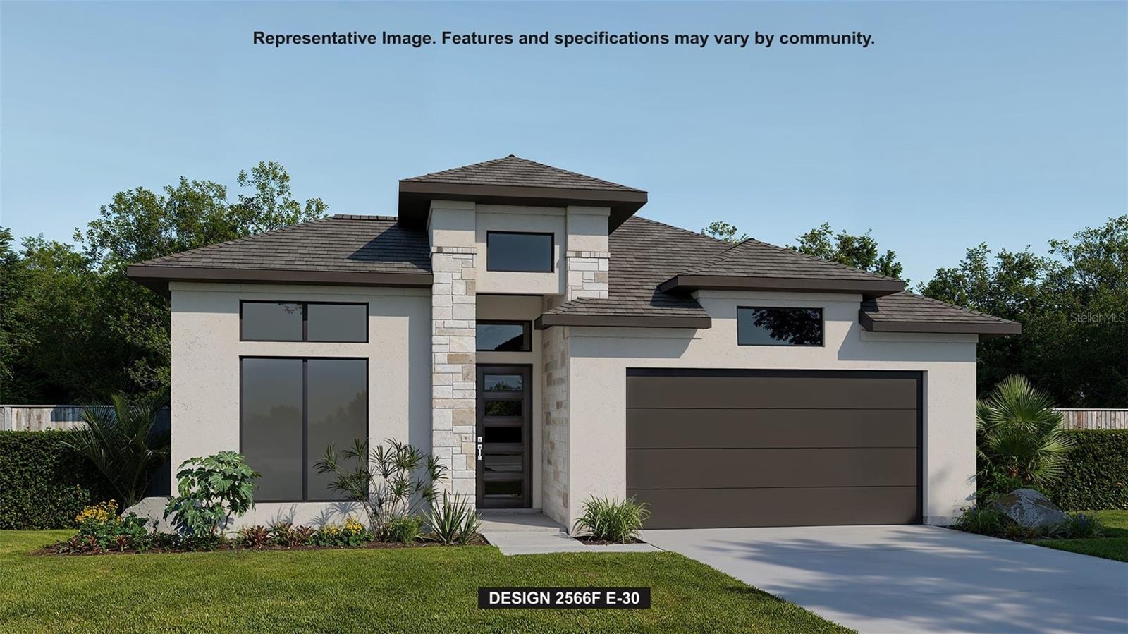 Under Construction. The front porch opens into a welcoming entryway with an extended tray ceiling that embraces the main hallway. A bonus flex room overlooks the front yard right off the front door. A full guest suite with a private bathroom and ample closet space is off the main hallway. The kitchen features an island with built-in seating, a 5-burner gas cooktop, and a walk-in pantry. The dining area flows from the kitchen to the connecting family room which offers plenty of natural light from its sliding glass doors and access to the backyard extended covered lanai. The primary bedroom has a wall of windows overlooking the backyard. Double doors lead into the bathroom which hosts dual vanities, a freestanding tub, glass enclosed shower, two walk-in closets and dual access to the laundry room. Two secondary bedrooms with a shared bathroom complete the home along with ample storage space throughout. The drop zone is located off the two-car garage.
