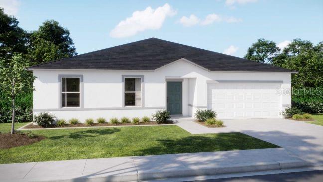 Pre-Construction. To be built. Experience Florida living at its finest in The Mesquite, an open-concept, split-bedroom home designed with endless possibilities. The thoughtfully crafted floor plan features a spacious bright and airy great room with room for everyone , a dining area, and a well-appointed kitchen with center island, granite countertops, and pantry, perfectly suited for both everyday living and entertaining.  Just off the dining area, a rear patio invites outdoor relaxation and casual gatherings.

The private owner’s suite serves as a true retreat, complete with a luxurious en-suite bathroom featuring a walk-in shower , granite countertops, and dual vanities. Secondary bedrooms are strategically placed on the opposite side of the home from the owner suite, providing enhanced comfort and privacy for a growing household or guests.The secondary bathroom provides a shower/tub combination, blending style and functionality seamlessly. Ceramic tile flooring runs throughout the main living areas, complementing the home’s modern aesthetic, while the bedrooms are finished with carpeting for added comfort.

Built with quality and efficiency in mind, the home includes architectural shingles for lasting durability. Modern conveniences enhance everyday living, including a Ring Video Doorbell, Smart Thermostat, Keyless Entry Smart Door Lock, and DEAKO switches throughout. The Mesquite also comes with a full builder warranty, giving you peace of mind in your investment. Nestled in a sought-after Deland location, The Mesquite combines style, functionality, and comfort with the freedom to enjoy country-style living close to town. Schedule your private tour today and step into a home designed for modern Florida living!