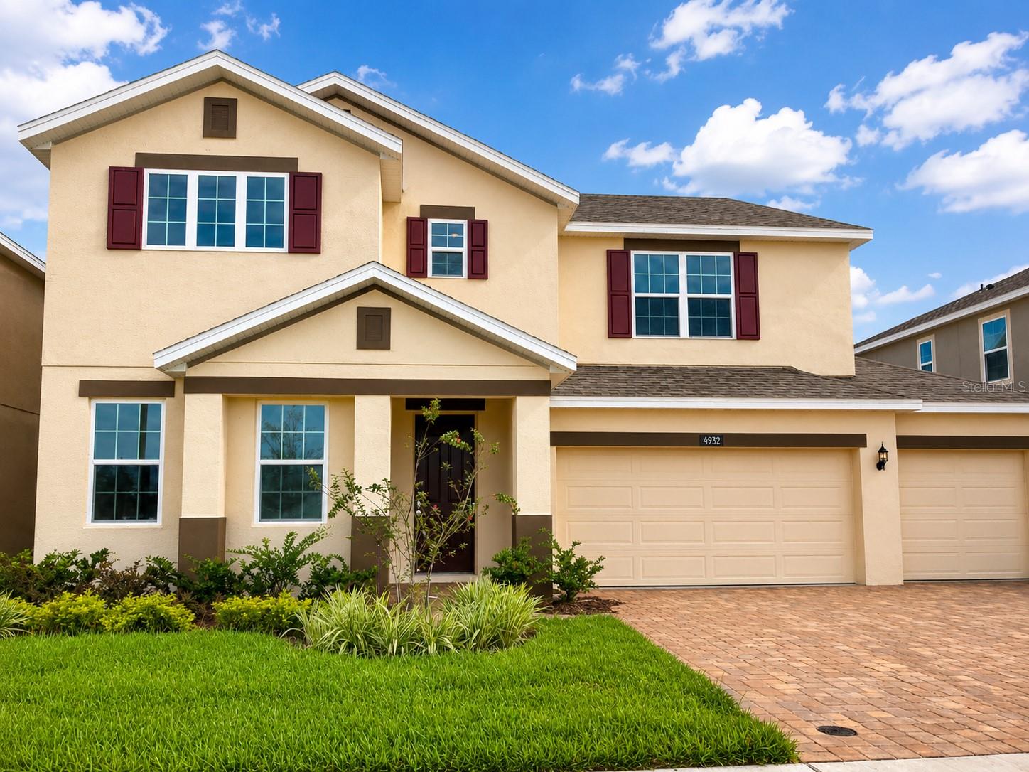 Space, comfort, value, and a beautiful water-view setting come together at 4932 Olivia Ct in Saint Cloud. Built in 2020, this impressive 5-bedroom, 3-bathroom home features 3,166 square feet of thoughtfully designed living space, giving you the room you need without sacrificing comfort or functionality. From the moment you enter, the open layout creates an inviting feel with spacious gathering areas, abundant natural light, and flexible rooms that can easily fit today’s lifestyle.

The kitchen, dining, and living areas flow together beautifully, making the home ideal for entertaining, relaxing, or everyday living. With five bedrooms and three full bathrooms, there is plenty of space for guests, a home office, media room, fitness area, or multi-generational living needs. The generous primary suite provides a private retreat, while the additional bedrooms provide comfort and flexibility throughout the home.

Step outside and enjoy peaceful water views from the backyard, with the waterway connected to a natural lake, creating a relaxing backdrop for morning coffee, evening sunsets, or outdoor gatherings. The property may present potential for a future dock, subject to HOA, county, and applicable environmental approvals. Buyer and buyer’s agent are responsible for verifying all water access, dock feasibility, restrictions, permits, and approvals. Conveniently located near Lake Nona Medical City, Orlando International Airport, major roads, shopping, dining, and Central Florida attractions. If you are looking for a newer, spacious home with excellent value, a flexible layout, and a desirable water-view setting, this one deserves to be at the top of your list.