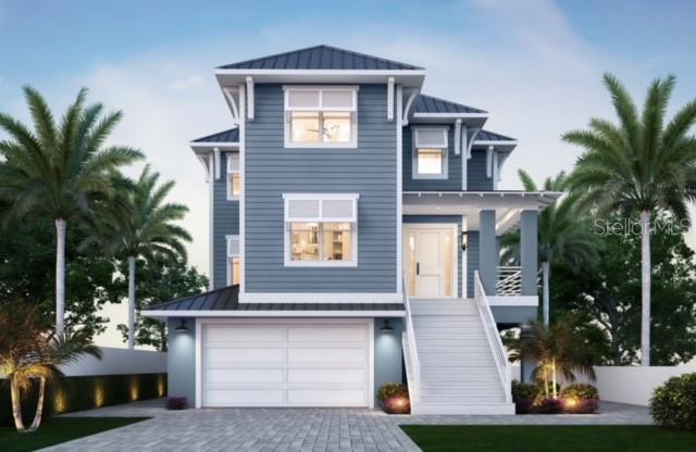 Pre-Construction. To be built. Rare Gulf Front Opportunity in Treasure Island, FL – Pre-Construction! To Be Built.
This is your chance to own a piece of paradise with a stunning new Key West-style home directly on the Gulf of Mexico. Nestled on a spacious 130' x 50' lot, this gorgeous 4-bedroom, 4.5-bathroom residence with almost 7000 total sq ft, offers the ultimate in waterfront living.
Each bedroom in this masterpiece features its own ensuite bathroom for ultimate privacy and comfort. The third floor is home to an expansive Primary Suite complete with a walk-in shower and two large closets. Picture waking up every morning on your bedroom’s private porch, taking in panoramic views of the sparkling blue Gulf waters, and watching dolphins play. The top floor also includes two additional bedroom suites and a game room or living area.
The main floor is perfect for entertaining, with an open-concept layout that seamlessly connects the gourmet kitchen to a 34' x 14' deck. Enjoy your meals or unwind in the outdoor kitchen while taking in breathtaking sunset views and feeling the coastal breeze. A fourth bedroom suite opens directly to this spacious deck, ideal for morning coffee or evening relaxation.
The front of the home offers views of the intercoastal waterway and features a large office/study space, which could also serve as an additional guest room.
On the lower level, you'll find a 2-car garage, a covered lanai with a private pool, sun shelf, and spa, all overlooking the turquoise waters of the Gulf. Step from your pool directly onto the soft, white sands of Treasure Island or enjoy a stroll to the nearby boardwalk, filled with bars, restaurants, live music, and water activities like paddleboarding.
This incredible location is just a short drive from downtown St. Petersburg, where you'll find the St. Pete Pier, world-renowned museums like the Dali and Chihuly collections, as well as a vibrant arts scene, sports, concerts, and an array of fine dining, including Michelin-starred restaurants. It’s also conveniently close to major international airports (Tampa – 30 minutes, PIE – 20 minutes, Sarasota – 45 minutes), as well as shopping and entertainment options.