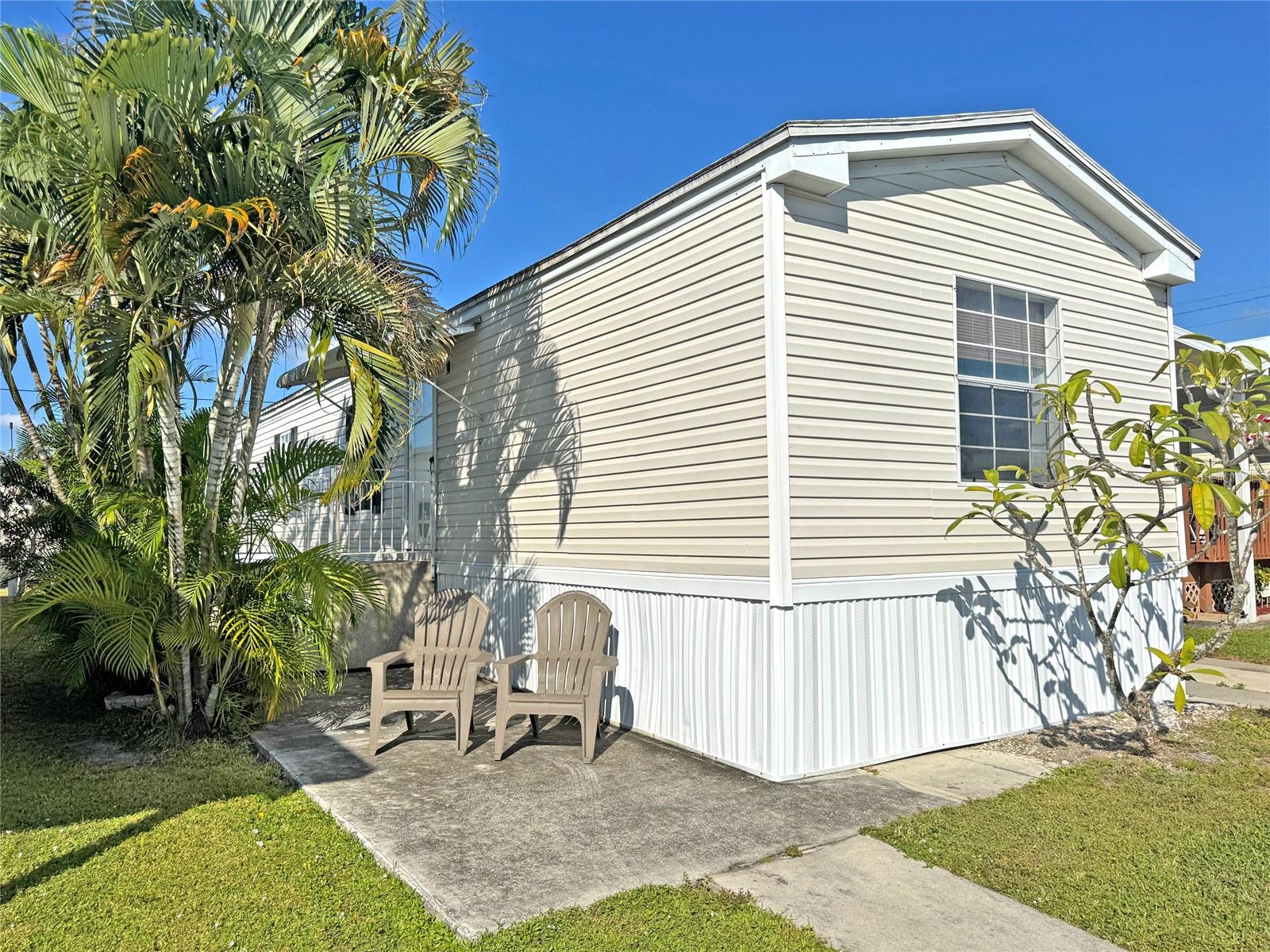 Very Motivated Seller. Welcome to your affordable Florida Living - Never Flooded - with all amenities for a fraction of the cost. 

Enjoy Florida’s blue Skies and Sunshine in your own Mobile Home at Park Hill Estates a 55+ Community. NO PETS ALLOWED. Very beautifully maintained partially furnished 2 bedroom / 2 bath, 2005 Manufactured Home, New Roof 2017, New Water heater 2024, New Vinyl flooring in both bedrooms. Wooden Deck with seating area and beneath extra Storage for Canoes/Kayak or Paddle Boards. Large Free-standing Storage on the side of the home. Extra concrete seating area on the front side of the home. 2 car parking/ Carport.

This is a very active community with Heated Community Pool, Club House, Aerobics, Shuffleboard Courts/League, Bocci League, Pinocle Euchre, Bingo, and of course Potluck Dinners Volunteer, Women’s Club Crafts, Quilting Special Programs. Wi-Fi is available in the Clubhouse Lanai Area as well. 
A dock, with harbor access for your boat, can be purchased for an additional fee and has an additional $100/year maintenance fee. Beautiful surroundings with canals and not to forget Golf Cart Friendly as well - just a few minutes ride from Publix. 

This is a Co-op and buyers must buy a minimum of 10 shares / $1000 each and Maximum of 16 shares. The more you own, the lower your HOA fees which are extremely reasonable. No Pets Allowed. No Rentals. Maintenance fees include water, sewer, trash pickup, lawn care, and use of common facilities. In this community you will know your neighbours.
Welcome to Florida!