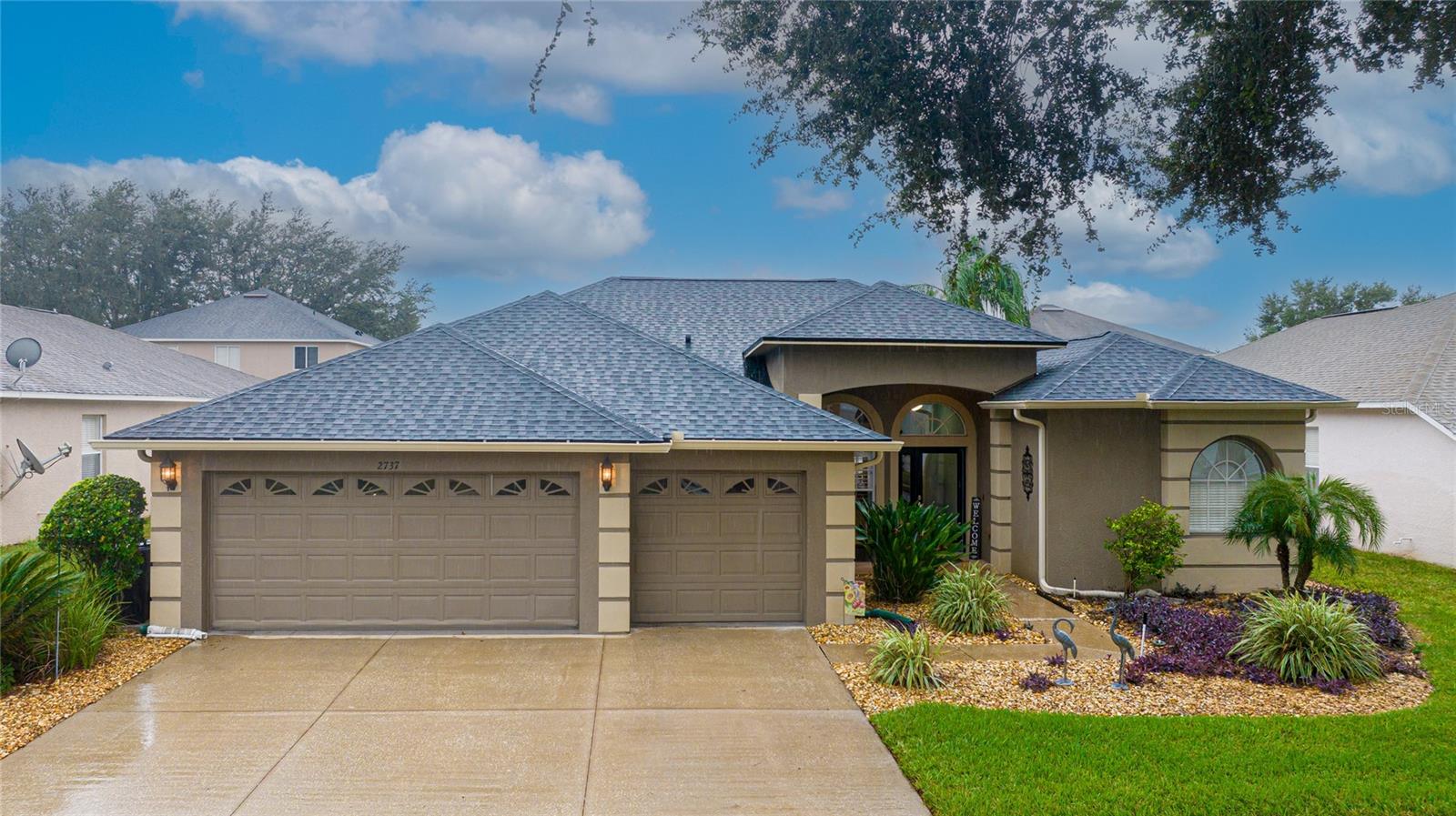 Convenient, meticulously maintained well appointed Valrico home offers a practical and functional floorpan with elegance and numerous upgrades. Boasting a screened in heated saltwater pool and spa that is the focal point from the main living areas and primary bedroom. There is so much to appreciate - Plenty of space for entertaining and enjoying the holidays with soaring ceilings providing openness and enough separation to make everyone feel at home in this spacious 4 bed/3 bath retreat where every day can feel like vacation! Upgrades include new roof (2023), HVAC (2018), Anderson Sliders (2023), LVT flooring, quartz counters, refinished wood cabinets, SS appliances, crown molding, built-ins, trey ceilings, updated bathrooms, blinds/shutters, glass sliders, coffee bar, fresh paint throughout and Armor Hurricane Screens. Additional amazing features adding value to this oasis is a 3 car garage with easy access to laundry room and kitchen, an extended patio with covered grilling area, fenced back yard and mature trees with professional landscaping nestled on a quiet street with close proximity to schools and shopping. Why wait for interest rates to drop and compete with so many other buyers when you can make this gem yours today! Be the first to see, schedule now. Owner/Agent.