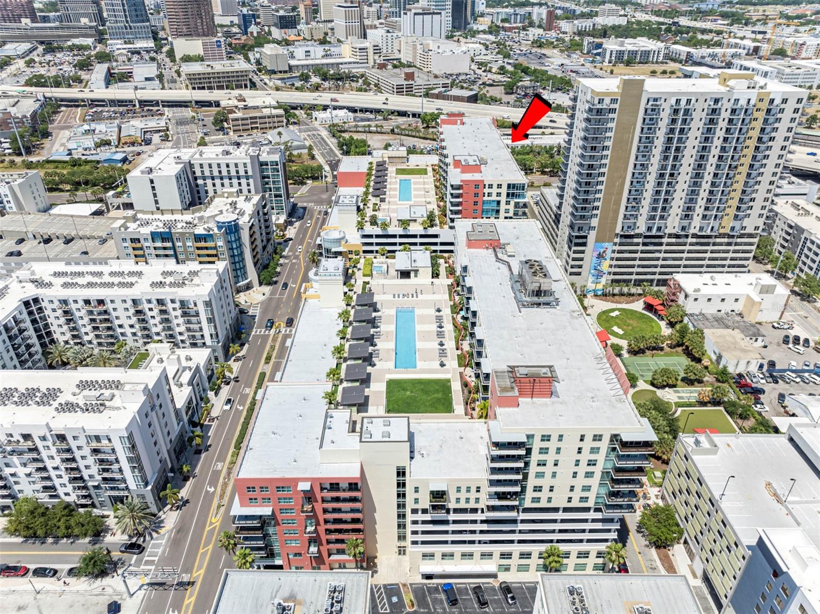 Experience elevated downtown Tampa living from the 14th floor of Grand Central at Kennedy in the heart of the Channel District. This stylish studio features soaring 9'4" ceilings, updated wood-look tile flooring, modern light fixtures, two ceiling fan, closet space, an in-unit stackable washer and gas dryer, and a well-appointed kitchen with granite countertops and stainless steel Viking appliances, including a gas range.
The building’s central chilled-water air-conditioning system and natural gas appliances help support efficient utility use. The unit also includes an assigned space in the secure, covered parking garage. Subject to availability and management approval, residents may arrange additional parking, storage, or a private cabana.
Grand Central offers 24/7 concierge service and an impressive 30,000-square-foot open-air amenity deck with lounge areas, private cabanas, two rooftop resort-style pools / spas , a fitness center, clubhouse, and outdoor grills. Street-level restaurants, coffee shops, services, and entertainment are just outside your door. The community is pet-friendly and offers a true low-maintenance, lock-and-leave urban lifestyle. Enjoy live performances at Powerstories Theatre in the west building or play pickleball at Madison Street Park next door.
Step outside and enjoy convenient access to Water Street, Sparkman Wharf, Amalie Arena, the Tampa Riverwalk, Publix GreenWise Market, Madison Street Dog Park, USF Health, Tampa General Hospital, the University of Tampa, and the Florida Aquarium. Leave the car parked and explore Downtown Tampa, the Channel District, and Ybor City aboard the free TECO Line Streetcar, with additional downtown transportation available through DASH.
With dining, entertainment, recreation, major employment centers, and everyday conveniences all within easy reach, this home offers more than a downtown address. It delivers the connected, low-maintenance Tampa lifestyle you’ve been looking for.