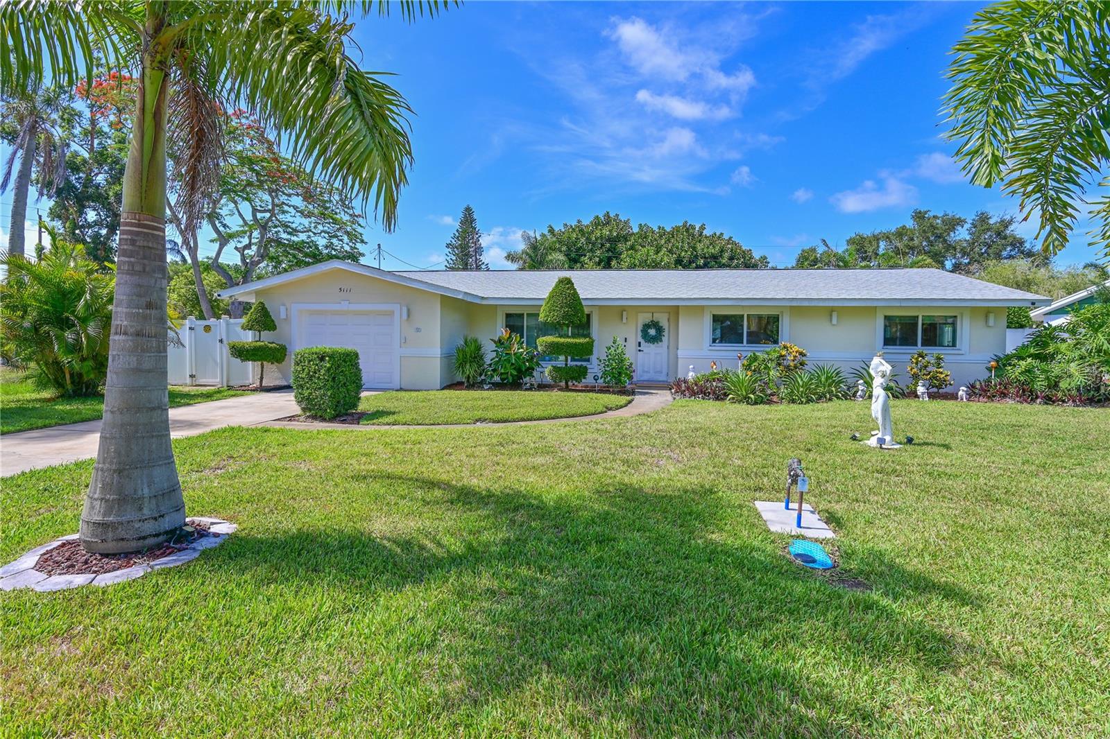Welcome to this beautifully maintained, warm and inviting 3-bedroom, 2-bath pool home in West Bradenton, offered turnkey furnished and ready for immediate enjoyment. This block home blends comfort and function with an open, light-filled floor plan featuring granite countertops, crown molding, and all major updates already in place, including hurricane impact windows and doors, a 2018 A/C, and a 2022 roof, allowing you to enjoy Florida living without the stress of major immediate maintenance.

Step outside to your private Florida oasis where the pool and spacious screened lanai set the stage for effortless entertaining and everyday relaxation. The fully fenced backyard adds privacy and flexibility, whether you're hosting guests or simply unwinding in your own space. Ideally located within walking distance to GT Bray Park, you'll have access to walking trails, pickleball courts, and recreation, while still being just minutes from shopping, dining, medical care, the Bradenton Riverwalk, and the world-famous beaches of Anna Maria Island. With no HOA, no deed restrictions, and strong short-term rental potential, this home offers both lifestyle freedom and investment flexibility—all wrapped into one beautifully cared-for Florida retreat. ** Property information received from third-party sources is considered reliable but is not guaranteed. All information should be independently verified by buyers and buyers agent.
