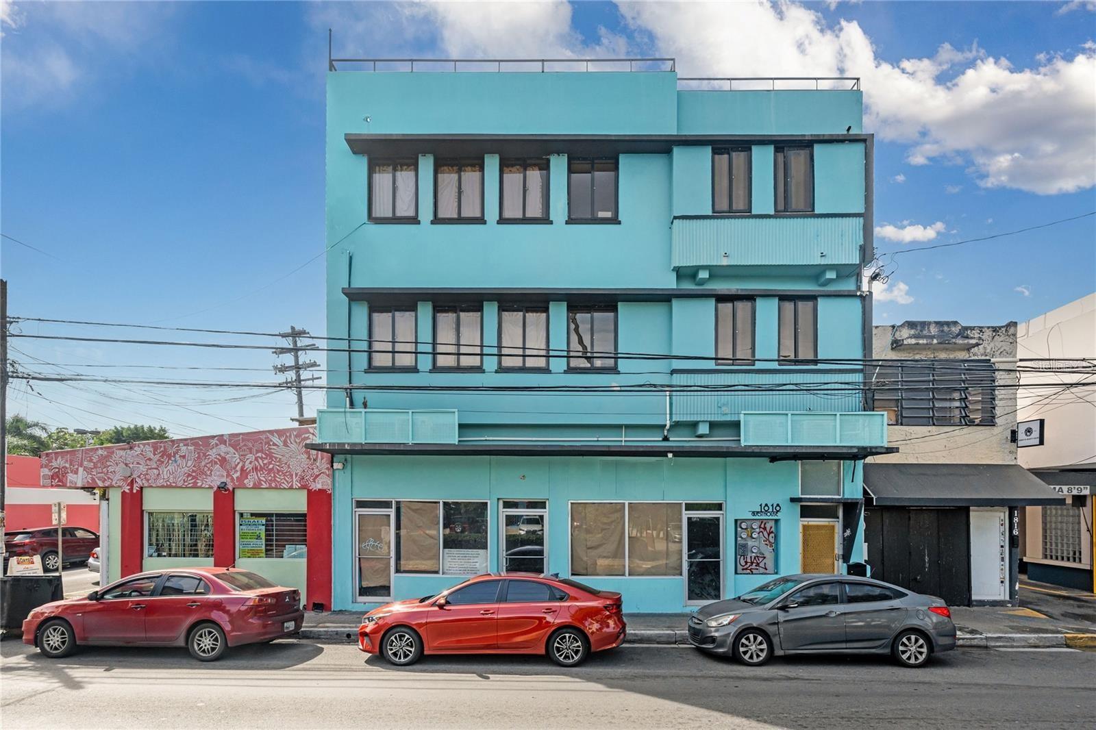 MULTIFUNCTIONAL COMMERCIAL & RESIDENTIAL BUILDING IN CALLE LOIZA

Mixed use building with 10-Units featuring spacious studios, one-bedroom, and two-bedroom —perfect for short-term visitors, long-term stays or boutique hotel with 2,500 of commercial space under construction, designed specifically for tax tourism incentives. Additional rooftop potential for expansion. 

Diverse Accommodations: Featuring spacious studios, one-bedroom, and two-bedroom units—perfect for short-term visitors, a boutique hotel or long-term stays.

Commercial Versatility: The ground floor includes flexible and multiple commercial spaces for rental income or business use.

Amenities and Expansion Potential: A large open-air rear patio, already plumbed, provides an ideal setting for events or a potential restaurant. Additionally, the rooftop boasts stunning views of Loíza, the ocean, and the mountains, with structural capacity for a buildout. Imagine creating a rooftop pool, restaurant, or bar to elevate the property’s appeal.

Tourism Investment Incentives: Property has conceptual endorsement and is eligible for a tax credits, and more.

Prime Location: Nestled in the heart of Calle Loíza, known for its lively atmosphere, trendy eateries, cultural hotspots, and two blocks from the beach.