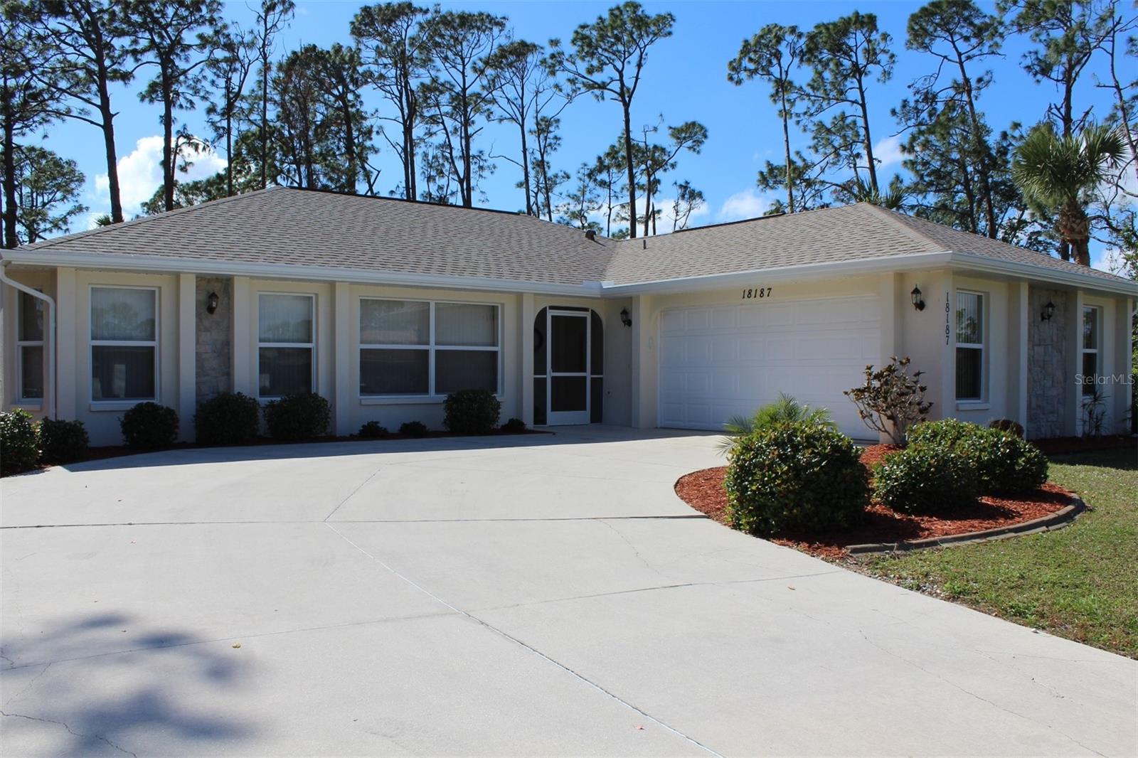 This 3-bedroom 2 bath 2 car garage pool home has been meticulously maintained, with numerous upgrades, which includes a new roof, November 2022, new AC 2023, a complete remodeled kitchen with solid counters, wood cabinets, water heater, new fans, light fixtures and remote-controlled hurricane shutters for the lanai.  The pool is generous 28x14 with the pool furniture included, a pool heater installed in 2018 and an oversized area under cover and a shed for storage.  This area has a number of high-quality homes built by this builder.  This is a move in ready, well-maintained, home with upgrades to your major items!