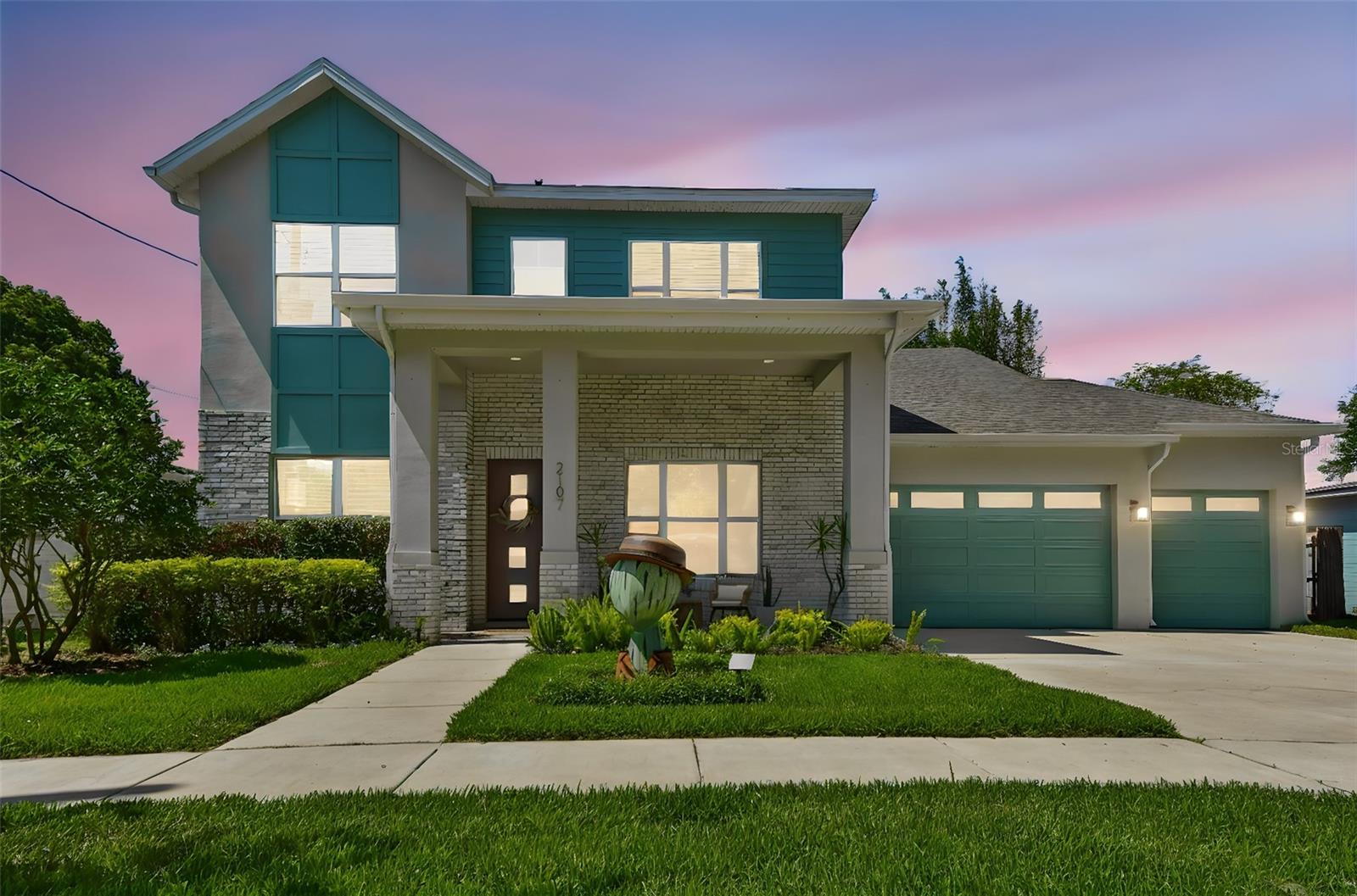 Experience artful living in Lake Como/Bel Air Heights. Presented by The Taulbee Team and Art House Project, this custom 2019 home was designed to showcase creativity—from soaring gallery walls in the open-concept living area to outdoor sculptures by an acclaimed local artist.
Situated on a rare .24-acre lot, this 4-bedroom, 3-bath pool home offers more than 3,400 square feet of thoughtfully designed living space, featuring premium hardwood floors, a modern kitchen with ceiling-height custom cabinetry, an oversized island, and stainless steel appliances.
Entertain in the expansive covered lanai with a Paradise Grill summer kitchen or relax beside the stunning heated pool and spa, completed in 2021, with elegant water features. The main-floor primary suite includes a walk-in closet with custom cabinetry and offers serene pool views and private access to the backyard. The spa-inspired primary bath features dual vanities and a standalone soaking tub.
Upstairs, you’ll find three additional bedrooms, a versatile loft/entertainment space, and abundant storage.
Upgrades include exterior repainting, new landscaping, and energy-efficient features such as Icynene insulation, double-pane windows, and dual HVAC systems. Additional highlights include an oversized three-car garage and a welcoming front porch with artist-designed flooring.
Located within walking distance of the Hourglass District, parks, and top-rated schools including Lake Como K-8 and Boone High School, this home blends artistic expression with modern luxury.
Make your home a masterpiece and embrace the lifestyle of artful living.