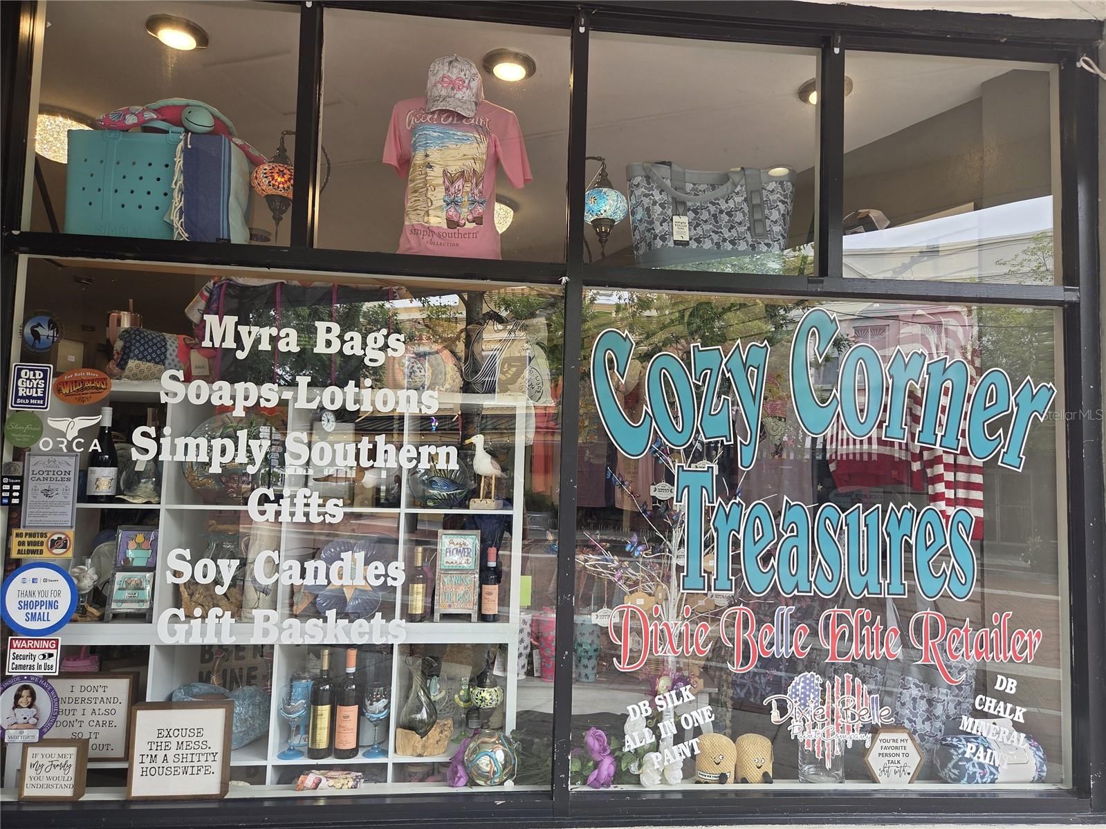 Business Only !! Established with a Great Local Customer Base this Turn-Key 2400 Sq. Ft. Gift shop with a beer & wine license. Sip and Shop !! This is your all in one gift shop. Fully stocked and ready to go. An Amazing Myra Room - Full Line of Simply Southern, 4Ocean - Puravida - Old Guys Rule - Naples Soap - Dune Jewelry - Greenwich Bay Soaps & Lotions - Plants - Boutique Room - 100% Soy Tipsy Candles - Kitchen Room with Oil's, Vinegar, Candy and Stonewall Kitchen - Men’s Line - Dixie Belle Paint Retailer - Aluminum Outdoor Furniture - Yard Art.                                           
Enjoy a Cold Beer or Wine in our “ On Island Time room” Kegs, Coolers, Register and all displays in place and ready to turn your key and start making money.