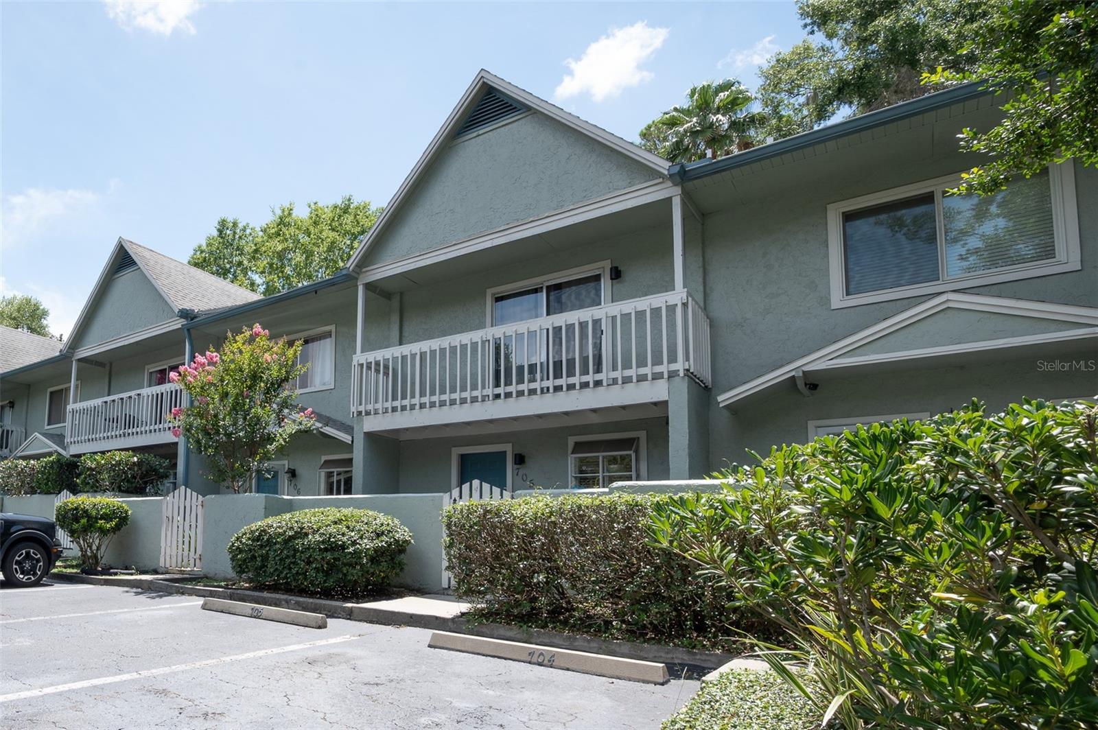 Welcome to Pickwick Park and this furnished 2 bedroom 2.5 bath condo. Located off of SW 34th St, you're LESS THAN 2 miles to the University of Florida and great shopping and dining options at Butler Town Center. Step through the gated front courtyard into a tastefully updated unit with a well appointed kitchen and breakfast bar. It includes a full sized dining table and living room furniture. Upstairs you have 2 complete bedrooms with en suite baths and one with a private balcony. The laundry space offers a washer and dryer, no need to find a laundromat! Pickwick Park is a well maintained community with a pool, close to a direct bus stop to UF, and right by I-75. Call to schedule a tour today!