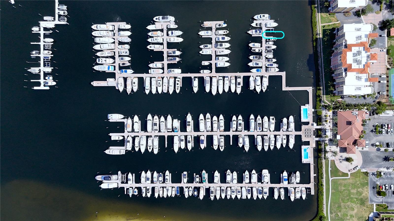 HOA fee paid by seller thru September! Boat slip S-89 at Riviera Dunes Marina in Palmetto, Florida is a premium dock slip in one of the areas most protected and desirable marinas. Allowing vessels up to 38.5’ in length, this premium slip offers an ideal home base for your yacht with quick access to the Manatee River, Tampa Bay, Anna Maria Island, Longboat Key, and the Gulf of Mexico. Riviera Dunes Marina is known for its protected harbor and, per seller, has never sustained hurricane damage, including during recent storms. Slip owners enjoy outstanding amenities including gated parking, 50 amp electrical service, cable TV, WiFi, water, pump-out service, HD security cameras, laundry facilities, private bathrooms and showers, a pet walking area, two heated floating pools, tiki bar, and the on-site Blu Mangrove Grill restaurant. Purchased slips may be rented and managed by the owner or marina, and you do not need to own a condo at Riviera Dunes to purchase, making this a rare opportunity to secure a luxury marina slip on Florida's beautiful Gulf Coast.