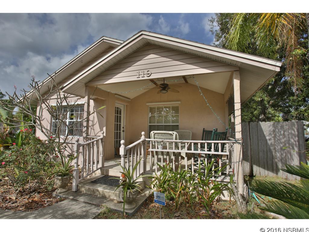 Under contract taking backups. Great opportunity to own a charming home by the river with adjoining lot, offering nearly an acre (122 x 220) of privacy surrounded by nature.  Both parcels are being sold together creating plenty of space for a pool, additional outbuildings and parking for boats, motor cycles and RV. Sit out on the front porch and enjoy the river breezeâ¦ or take a short walk to scenic Riverside Drive, Park and Boat launch area â Fishermanâs Paradise!!!Darling 2-bedroom cottage style house features original hard wood floors, remodeled kitchen, open living room & enclosed Florida Roomâ¦Access door to large screened in patio & laundry.Home also includes: updated electrical, Newer AC, Hot Water Heater & Plumbingâ¦ Water Filtration System, Security Lighting, Washer & Dryer, Storm Shutters, Newer Windows on Porch, Fenced Yard, Newer Shed with Electric & outside shower.Short drive to New Smyrna Beach and Flagler Avenue Shops & Restaurantsâ¦ ;Water: City