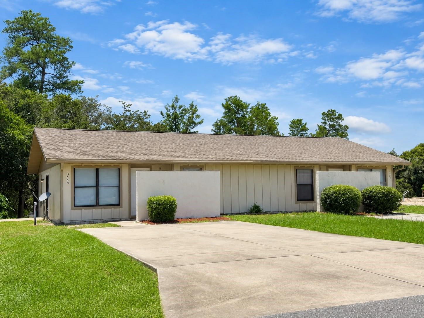 Well-maintained 2-bedroom, 2-bath duplex with a spacious layout in Marion Oaks! This home features tile flooring throughout for easy maintenance, central air conditioning, and convenient indoor laundry hookups for a stackable washer and dryer. Recent upgrades include new bathroom vanities, new toilets, a new refrigerator, a new dishwasher, and a newly renovated shower.