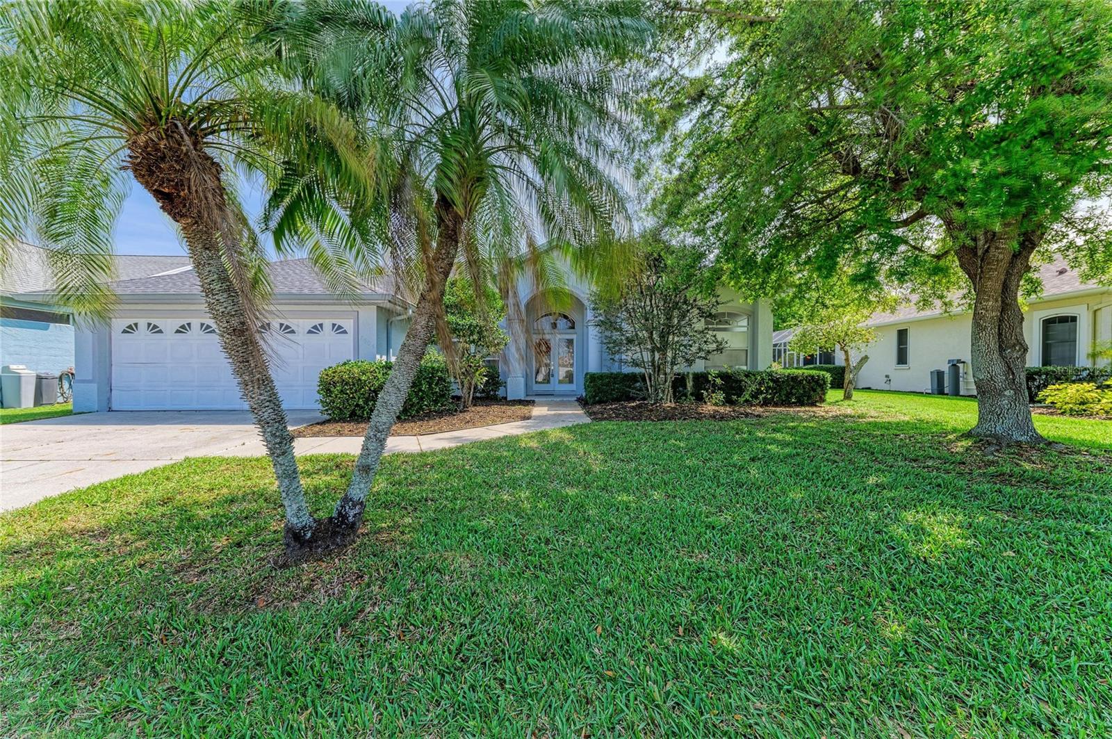 Creekwood Home! MOTIVATED SELLER! One of the larger homes in Creekwood. 4 BR, 3 BA with heated pool and spa. Only $182.00 a quarter HOA Fees! Roof Feb. 2021, HVAC System Oct. 2018, Exterior Painted 2021, 10" insulation added 2019, water heater 2018, pool cage painted and rescreened 2025, pool vacuum 2023 and all duct work relined in 2021. Central Vacuum System with new hose and main vacuum 2025. Main bedroom, Jack and Jill bedrooms painted 2021. The Jack and Jill BR's were used as Jill and Jill BR's with a solid oak pocket door to close for more privacy and Jack's Bedroom and bathroom which opens to pool are at the back of the house with solid oak 6 panel pocket door for privacy as well. Dining room, living room and family room all painted in 2021. Main bathroom and the jack and jill bathrooms updated in 2021 which includes quartz counters, new toilets and bath tubs. This home features Travertine floors (Sealed March 2021) as you enter through the front door in living-dining areas. Backflow system passed inspection March 2026. Double door entry makes it a breeze to move into this home. The home has a central vacuum system, stainless steel appliances, 6 panel solid Oak doors, Crown Molding and 3 sets of sliding glass doors that all open to the pool area. Kitchen has Oak Cabinets with soft close features, double oven/covection 2025, trash compactor, French Door Refrigerator and bottom freezer 2025, dishwasher 2021, and a freezer in garage. Laundry room has counter space to fold clothes and cabinets above counter and above washer and dryer. Wood Shelves in garage for storage and additional cabinets in garage for more storage and attic space above garage for even more storage! Carpet in bedrooms need to be replaced. Pre wired security system. Excellent location on a cul-de-sac street in a very sought after Community. Community pool, basketball court, tennis court, picnic tables, and pickle ball! Camera on site.