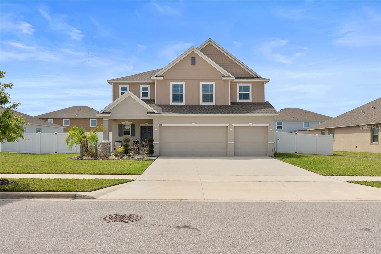 The Perfect Home for Your Family!
Discover this beautiful 4-bedroom, 3-bathroom home situated on an oversized 0.24-acre lot in a desirable Haines City community. Thoughtfully designed to comfort, elegance, and functional living spaces, this home is perfect for creating lasting family memories.
The open-concept floor plan is filled with natural light and features a gourmet kitchen with stylish cabinetry, a vented range hood, and all appliances included ideal for everyday living and entertaining.
Enjoy the spacious loft, perfect for a media room, home office, or play area, along with a luxurious primary suite featuring a spa-inspired bathroom with a beautiful glass-enclosed shower.
Step outside to a fully fenced backyard that offers privacy and plenty of space, pets, family gatherings, or even your future dream pool. Highlights: 4 Bedrooms | 3 Full Bathrooms, Oversized 0.24-acre lot, Built-in surround sound speakers, Tile and carpet flooring, Abundant natural light, All kitchen appliances included, Move-in ready!
This is more than just a house it’s an investment in the lifestyle your family deserves. Schedule your private showing today!