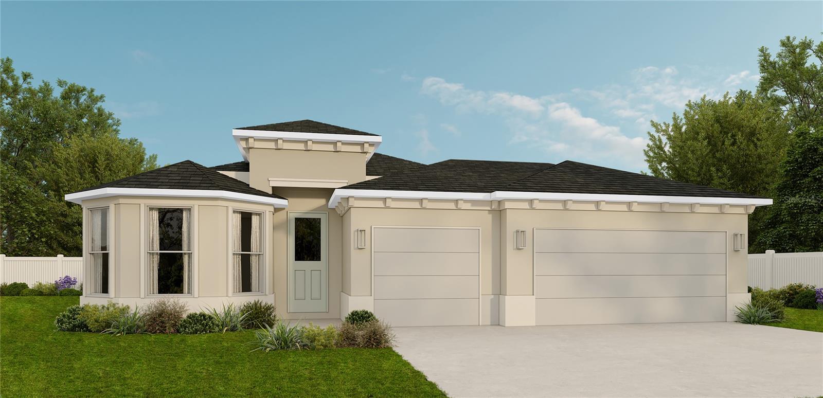 One or more photo(s) has been virtually staged. Pre-Construction. To be built. This lovely 4 bedroom new home is now being built by Spire Homes on a one acre wooded home site in Pine Ridge. It showcases  an elegant exterior including a lovely bay window, three car garage and over 1,900 square feet of luxurious living space.  As you enter you will be impressed with the attention to detail throughout. The impressive kitchen showcases beautiful wood cabinetry with soft close drawers, quartz countertops, subway backsplash, pendant lighting and under cabinet lighting which offer beauty and ambiance.  The master bedroom is large and offers a massive walk in closet. The en-suite bathroom and has a spacious shower and dual sinks with quartz countertop. The front bedroom showcases the bay window and is 15x12 in size.  It is perfect for family and guests or just a relaxing retreat room.  The beauty and quality of the eight-foot doors throughout, 5.25" baseboards with complimenting wood window sills, Lifetime Warranty LVP flooring in the main rooms, dual pane Low-E windows and so much more set the stage for  both quality and craftsmanship!  This amazing 3 car garage home on a lovely one acre parcel located in the premier community of Pine Ridge.  Pine Ridge Community is the largest equestrian community in Citrus County and the Community Center has tennis and pickleball courts and other activities for your enjoyment. The close proximity to new shopping, dining, health care including the renowned Tampa General Hospital facilities, and access to the Suncoast Parkway is not only wonderful but makes the drive to Tampa seamless. The quaint towns of Crystal River and Homosassa are a short drive away, and both are fantastic for water and outdoor enthusiasts. You will enjoy fishing, kayaking, boating, manatee watching and outdoor waterside dining at many venues. For biking enthusiasts, the Withlacoochee State Trail has 47 miles of paved rail-trails. Don't miss this prime opportunity to own this beautiful new home on a one acre homesite with a full builder warranty and an HOA fee of only $160 per year! Florida lifestyle living at its finest.