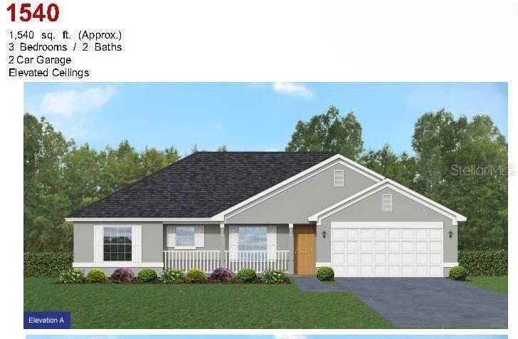 Under Construction. Brand-New Quality Construction in The Pines at Citrus Springs! 

TAEXX pest control system built in home. Builder warranty! Builder helps with closing costs when Buyer pays cash or closes with Seller approved lender. Prices /Promotions are subject to change without notice. Take advantage of this incredible opportunity--This beautifully designed 3-bedroom, 2-bathroom, 2-car garage home offers exceptional upgrades and modern finishes throughout. Step inside to discover stylish wood-look tile flooring throughout the main living areas, with comfortable carpeting in the bedrooms. The kitchen shines with granite countertops, upgraded cabinetry, and a stainless-steel appliance package that includes a stove, microwave, and dishwasher. The spacious owner's suite is designed for comfort and elegance, featuring a tray ceiling with crown molding and a luxurious 5' tiled walk-in shower in the owner's bath. Granite countertops continue throughout all bathrooms, adding a touch of sophistication. Enjoy Florida living year-round on the expansive 20' x 8' covered patio, perfect for relaxing, entertaining, or enjoying your morning coffee. Located in the desirable Citrus Springs Golf Community, this deed-restricted neighborhood with no HOA fees offers the perfect blend of peaceful living and recreational opportunities. You'll be just minutes from some of Florida's most popular natural attractions, including Rainbow Springs State Park, Homosassa Springs Wildlife State Park, and Crystal River, known for its outdoor adventures and natural beauty. Convenient access to Tampa International Airport and surrounding metropolitan areas makes travel and commuting easy while still enjoying the charm of Florida's Nature Coast. Don't miss your chance to own a brand-new home loaded with upgrades in one of Citrus County's most desirable golf course communities!