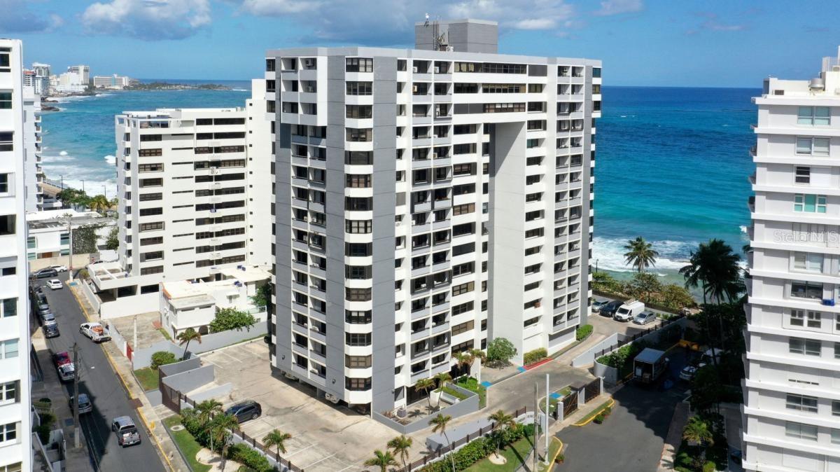 Beachfront apartment on the 12th floor with 2 bedrooms convertible to 3 and 2 bathrooms plus a laundry room. The apartment has direct ocean view from the living and kitchen areas. The primary bedroom has a walk-in closet and en-suite bathroom. The condo is at the end of Washington Street in Condado directly in front of the beach with access to Condado Beach and Ocean Park. It is also near to the Ashford Hospital, St. John's School, Robinson School, restaurants, offices, and banks. Amenities include 24/7 security, full power generator, and a water cistern. The apartment has 2 parking spaces.