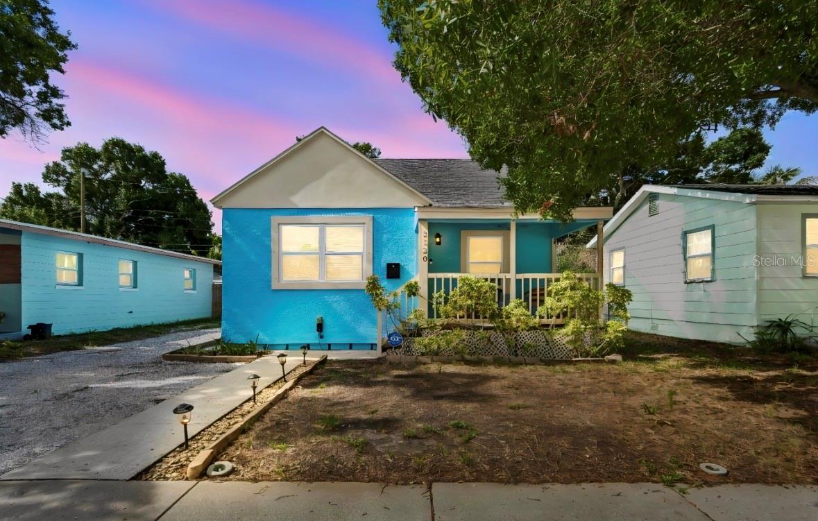 Welcome to this meticulously maintained home located in the heart of St. Petersburg, Florida, in the highly desirable Harris Park neighborhood. From the moment you arrive, you’ll appreciate the inviting front porch, setting the tone for the warmth and charm found throughout this beautiful home.

This charming residence features 2 bedrooms, 1 bathroom, a spacious living room, and a convenient indoor laundry room located just off the bedrooms.

The home has been thoughtfully updated throughout the years, offering peace of mind and true move-in-ready convenience. Recent improvements include termite tenting completed in 2021, a new HVAC system installed in 2021, new smoke detectors added in 2022, a new roof installed in 2023, sewer drain pipes replaced, and extensive renovations completed in 2026, including new windows, new exterior doors, fresh exterior paint, and a beautifully updated kitchen featuring newer cabinetry, countertops, and stainless steel appliances.

Step outside to discover a fully fenced backyard offering privacy and plenty of space for pets, play, and outdoor entertaining. The rear deck and stairs have been upgraded with durable composite decking, providing long-lasting beauty and low-maintenance enjoyment for years to come. Brick pavers lead to a cozy sitting area, creating the perfect setting for family gatherings, summer barbecues, or simply relaxing outdoors.

The detached garage provides additional storage and workshop space while offering excellent potential for conversion into a future guest house or mother-in-law suite, subject to local regulations. This flexibility creates an attractive opportunity for multi-generational living or potential rental income.

Enjoy affordable Florida living with no HOA fees, no CDD fees, and no flood insurance required. This property sits high and dry, providing additional peace of mind. Conveniently located near shopping centers, fitness facilities, restaurants, parks, downtown St. Petersburg, the University of South Florida St. Petersburg campus, Tropicana Field, vibrant nightlife, and the world-famous Gulf Coast beaches. With quick access to I-275, commuting throughout the Tampa Bay area is effortless.

If you’ve been searching for a turnkey home in an excellent location, your search ends here. Schedule your private showing today and experience all that this beautiful Harris Park home has to offer before it’s gone.
