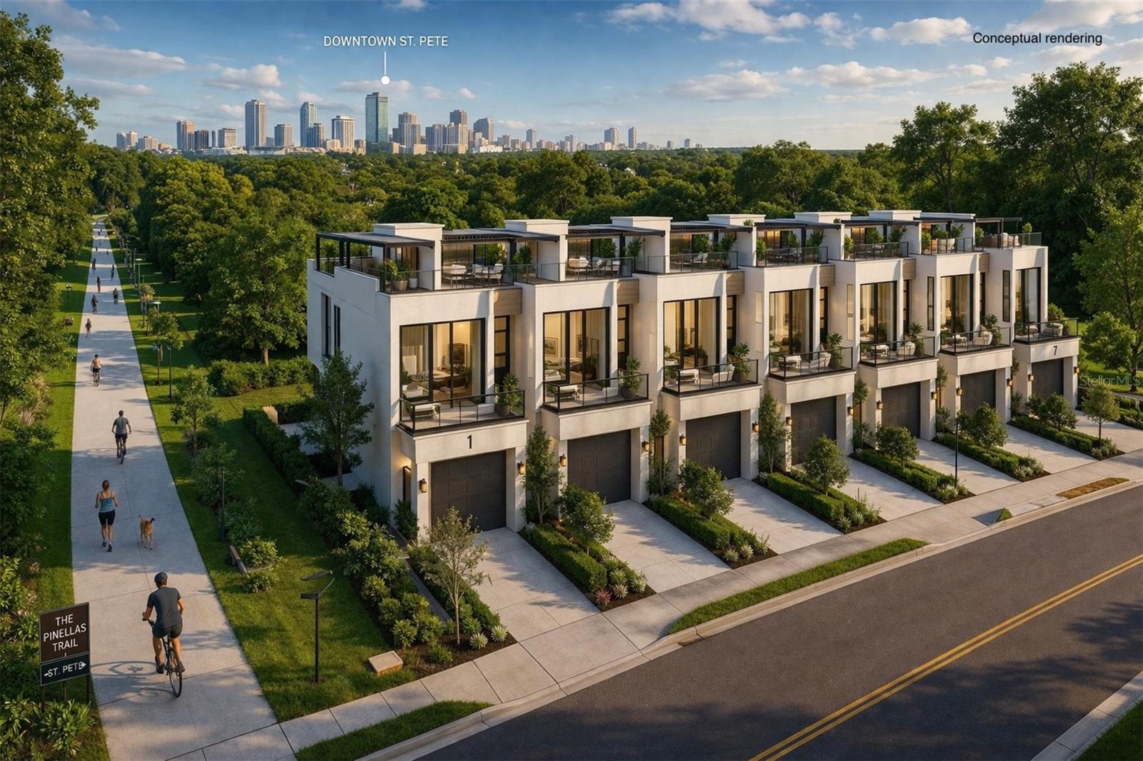 This trail-oriented development (TOD) site enjoys exceptional accessibility from three sides: 64th Street S,
the Trail itself, and 5th Ave S. As assembled, it carries by-right development potential for up to seven townhomes,
with city-backed density increases anticipated to further strengthen that upside.

A rare opportunity to acquire a uniquely positioned CCT-1 (Corridor Commercial Traditional)
zoned assemblage in St. Petersburg’s Bear Creek neighborhood, directly fronting the Pinellas
Trail - one of the region’s most treasured pedestrian and cycling trails, offering direct access to
a diverse mix of local businesses, cultural destinations, and natural environments.

Located at 500 & 510 64th Street S, this two-parcel offering spans approximately 0.37 acres
(16,117 SF) and presents a compelling opportunity for townhome development or a mixed-
use concept in an area experiencing sustained residential and commercial growth.

The existing improvements include 1,964 SF of heated interior space within a 2,720 SF
structure, featuring a steel-trussed 2+ car garage and a large fenced storage yard with a
rolling gate providing direct access to the Pinellas Trail. While functional for an owner-user,
the true value lies in the land and its flexible redevelopment potential.

What sets this site apart is its exceptional accessibility and visibility. The property benefits
from multiple points of ingress and egress, including prominent curb cuts along 64th Street S,
direct trail access from the southwest, and rear alley access. This three-sided access
configuration enhances both usability and future development design flexibility.

Zoned CCT-1, the property allows for a wide range of uses including professional office, retail,
residential, live-work, and light service applications. For developers, the zoning supports up to
20 residential units for every acre—allowing for up to 7 townhomes by-right—with additional
upside as the City of St. Petersburg continues to explore increased density along the Pinellas
Trail through proposed overlay strategies and transit-oriented initiatives such as the
SunRunner (SunLine) corridor.

Strategically positioned, the site is equidistant to Downtown St. Petersburg and the Gulf
Beaches, o?ering residents and users convenient access to two of the area’s most desirable
destinations. Additionally, the property is just minutes from SunRunner BRT stations,
providing efficient connectivity across the city and further enhancing long-term value.
The Pinellas Trail frontage introduces a unique lifestyle component, connecting directly to
miles of scenic pathways that link parks, waterfront areas, local restaurants, breweries, art
districts, and neighborhood retail nodes. This integration of nature, recreation, and culture
continues to drive demand for trail-oriented development and enhances both residential
appeal and long-term asset value.

Opportunities of this scale and flexibility—combining commercial zoning, trail connectivity,
multiple access points, and residential development potential—are increasingly scarce in
South St. Petersburg. This offering is well-suited for a buy-and-build development, a long-
term hold, or an owner-user seeking a strategic location within a high-growth corridor.