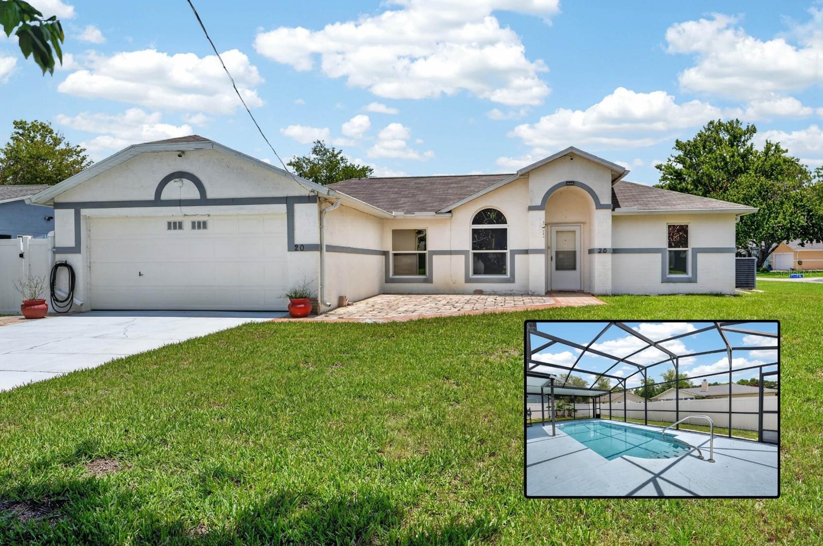 Welcome home to 20 Lake Meadow Way in beautiful Ormond Beach, Florida.
Located on a corner lot near Central Park, this 3-bedroom, 2-bath pool home offers a comfortable split floor plan with vaulted ceilings that give the main living areas an open, inviting feel.
The backyard is set up for easy Florida living with a screened-in pool that was resurfaced in June 2025, all enclosed within a 6-foot vinyl privacy fence that creates a private outdoor retreat.
Recent updates include a roof that is only 3 years old, along with an irrigation system, security system, and a 100-gallon propane tank that supports the gas stove, dryer, and tankless water heater.
Living in Ormond Beach means enjoying a blend of coastal lifestyle and everyday convenience. Central Park is just minutes away with walking trails, nature preserves, the Environmental Discovery Center, fishing pier, and scenic observation areas. You are also close to local dining, shopping, and everyday essentials, along with quick access to the beach, Daytona International Speedway, Daytona International Airport, and major highways I-95 and I-4.
This home offers a relaxed Florida lifestyle in a well-connected location with access to everything that makes Ormond Beach so desirable.
Schedule a private tour today!