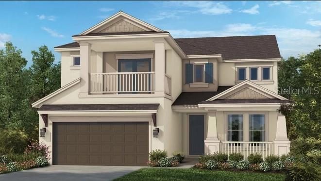 Pre-Construction. To be built. MLS#A4572507 REPRESENTATIVE PHOTOS ADDED. December Completion! The Barbados of Eaves Bend! Enter this home and be greeted by several archways highlighting the formal gathering and dining rooms. Across the foyer is a study with double doors. Continuing into the home is the spacious kitchen with impressive cabinet space, pantry and large island. The gathering room has sliding glass doors overlooking the lanai. Upstairs there is a large loft/game room area, four bedrooms and three bathrooms. The primary bedroom features a balcony and large bathroom with two sinks, garden tub and walk-in shower. Structural options added include: 3 car garage, gourmet kitchen, outdoor kitchen rough in, interior 8 foot door upgrade, pocket sliding glass door, pre plumb water softener.