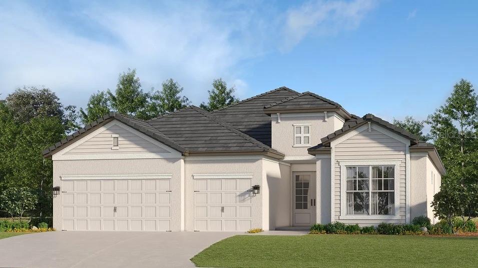 Under Construction. Own a stunning slice of paradise at our premier golf and resort community—where vibrant social moments, effortless activity and laid back relaxation are thoughtfully woven into every day. This spacious single-story home features a formal dining room with elegant arched doorways, followed by an open layout among the Great Room, kitchen and breakfast nook, with access to a covered lanai. In addition to the owner’s suite, are three secondary bedrooms and a three-car garage for versatile needs. Prices, dimensions and features may vary and are subject to change. Photos are for illustrative purposes only. Estimated delivery date is June/July 2026.