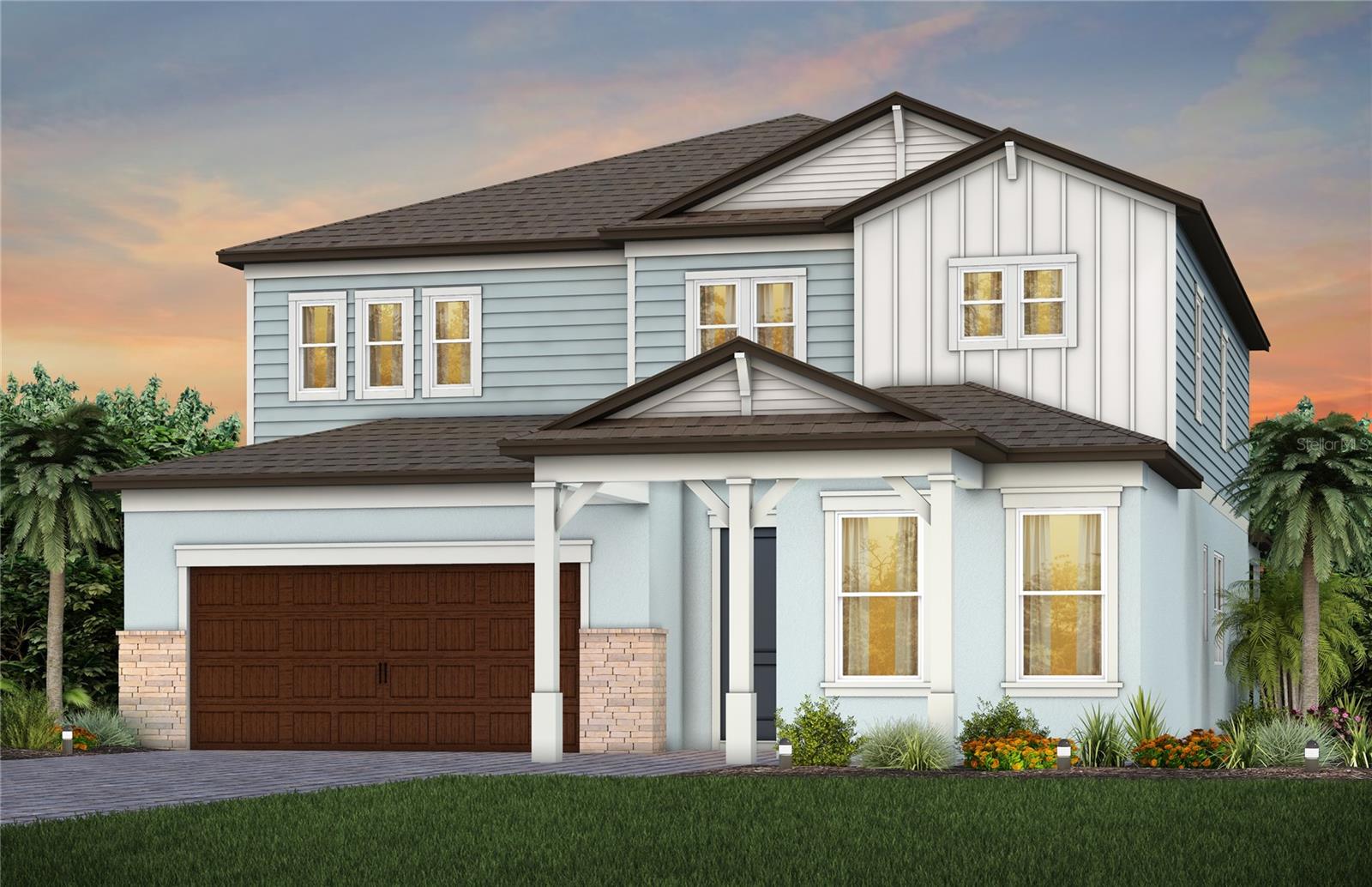 Under Construction. Pulte Homes is now selling in Vida’s Way, in a sought-after Wesley Chapel, FL, location. Enjoy pristine land that provides miles of walking trails, a dog park, and a community garden. A clubhouse with fitness, rec, and social spaces sits alongside a resort-style pool, playground, event lawn, fire-pit and pickleball courts for all.
Featuring the new, consumer-inspired Scarlett floor plan with an open-concept home design, this home has the designer finishes you've been looking for. The upgraded, designer kitchen showcases a center island and a large single-bowl stainless steel sink with stylish burlap cabinets, 3cm granite countertops with 3”x12” tiled backsplash, an oversized pantry, and Whirlpool stainless steel appliances including a dishwasher, built-in oven and microwave, and stovetop with range hood. 
The Owner’s bath has burlap cabinets and 3cm quartz countertops, dual sinks, and a walk-in shower.  Secondary baths also have burlap cabinets with 3cm quartz countertops. There is luxury vinyl plank flooring in the main living areas and flex room, 18”x18” tile flooring in the baths and laundry room, and stain-resistant carpet in the bedrooms and loft. 
This home makes great use of space with a 1st-floor bedroom with private full bath, enclosed flex room, a spacious loft, a convenient 2nd-floor laundry room, walk-in closets in every bedroom, storage under the stairs, pocket sliding glass doors that open to a  large, covered lanai, and a 3-car tandem garage.
Additional upgrades include LED downlights and floor outlet in gathering room, modern black lighting and hardware, enhanced rear buffer landscape and a Smart Home technology package with a video doorbell. 
Enjoy peace of mind with Pulte’s transferable, 10-year Limited Structural Warranty that covers materials and workmanship in the 1st year, workability of plumbing, electrical, HVAC, and other mechanical systems through the 2nd year, various types of water infiltration and internal leaks through the 5th year, and the structural integrity of the home through the 10th year. Plus, we’re currently offering limited-time incentives and below-market rates!
